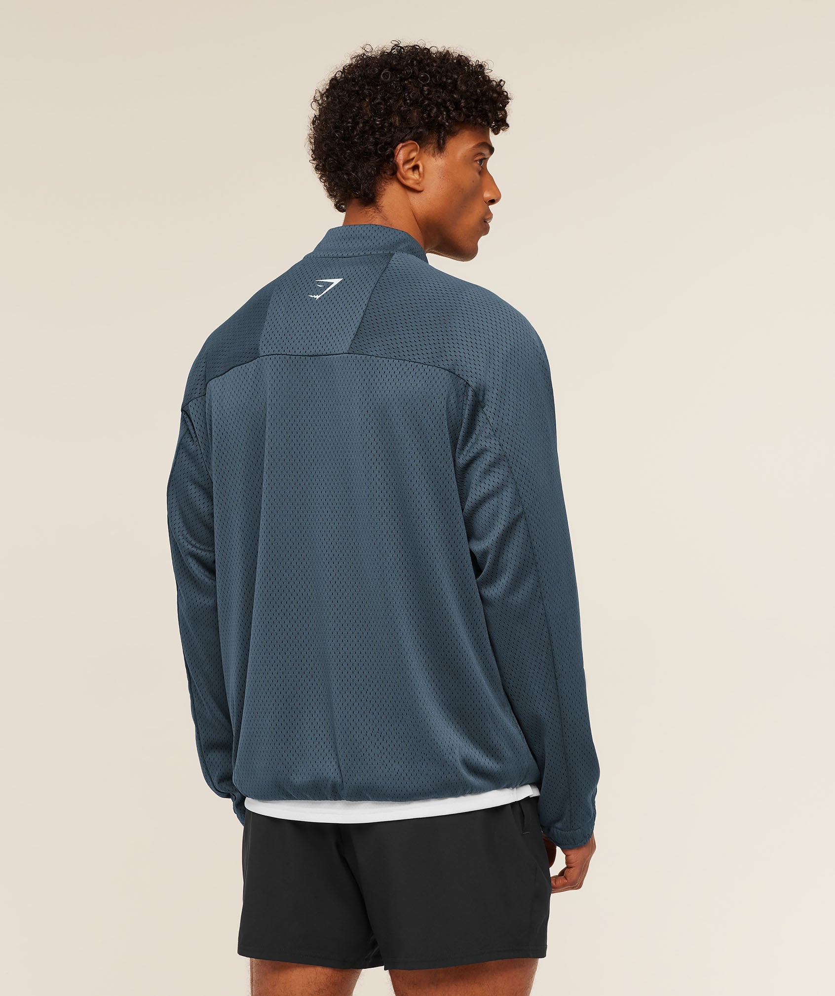 Gymshark Train Zip Through Jacket Stealth Blue