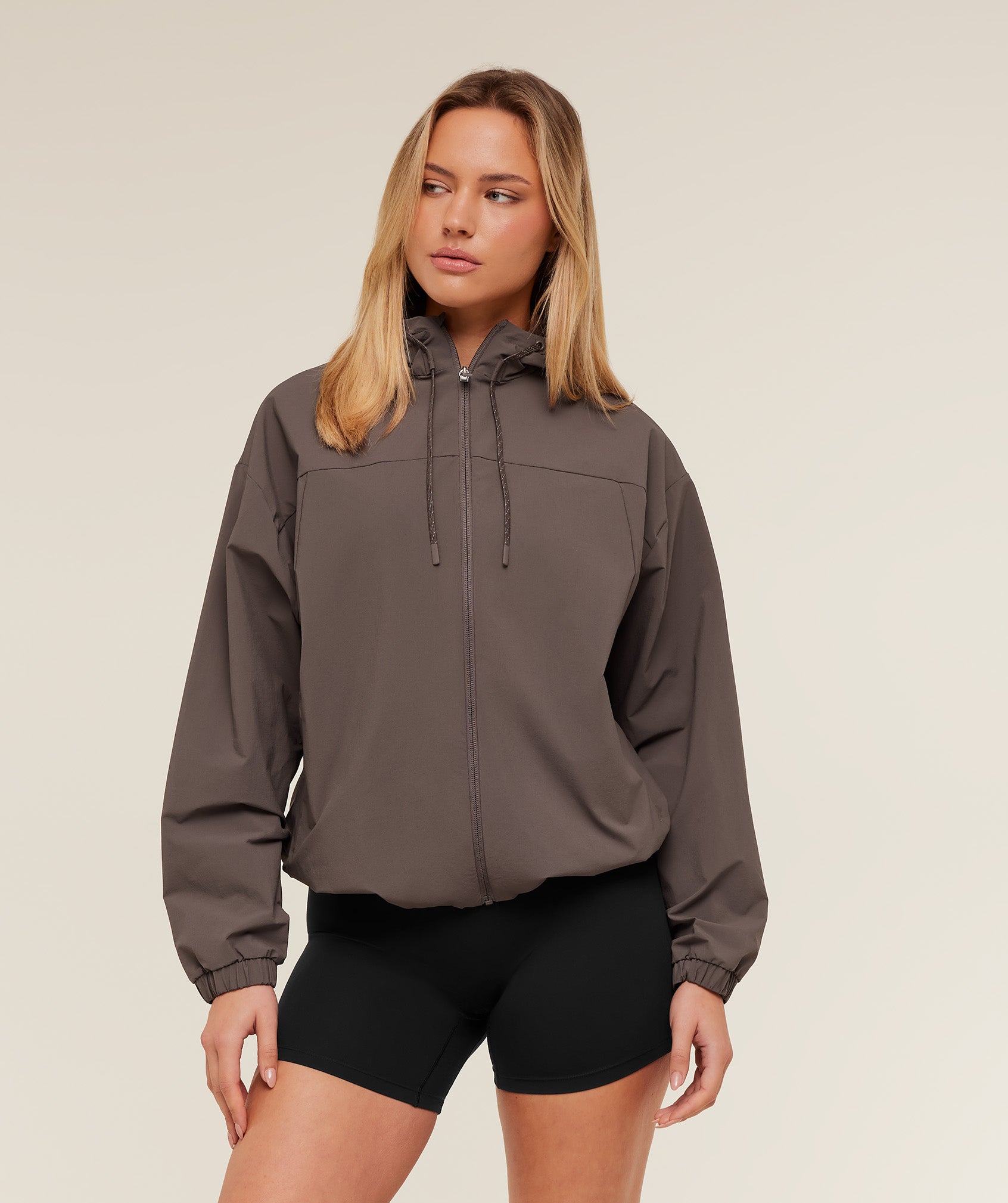 Women's Gymshark Weekend Lifestyle Track Jacket Cool Brown
