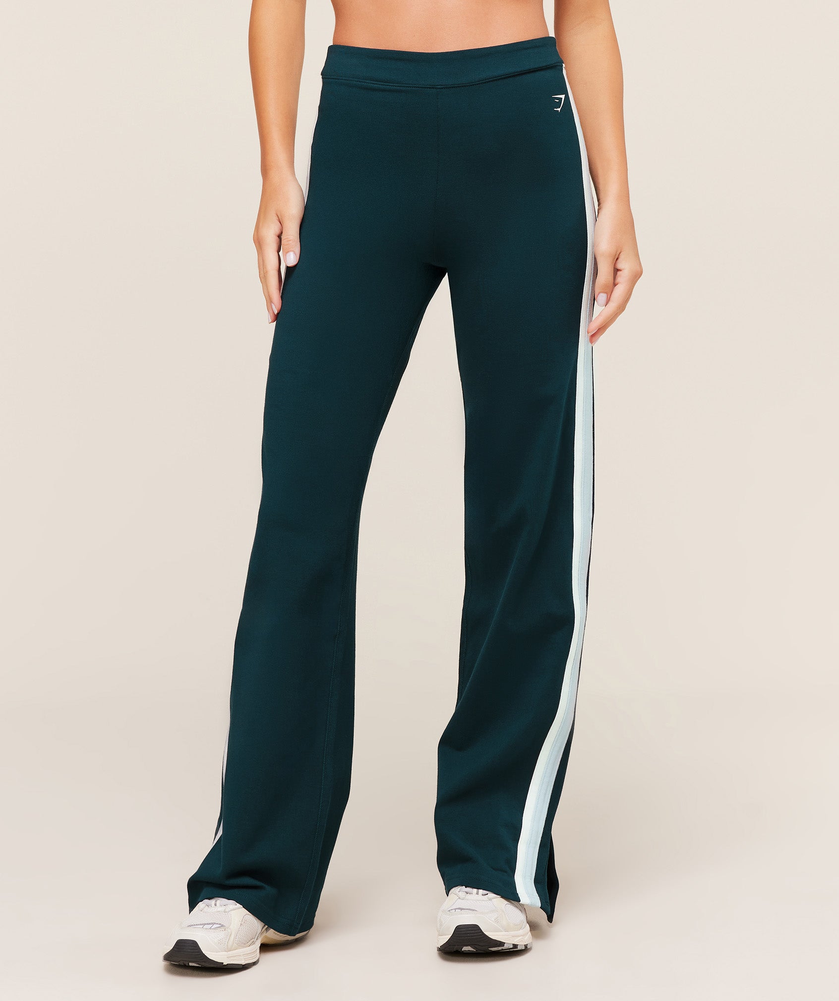 Women's Gymshark Piping Wide Leg Pants Deep Petrol Blue