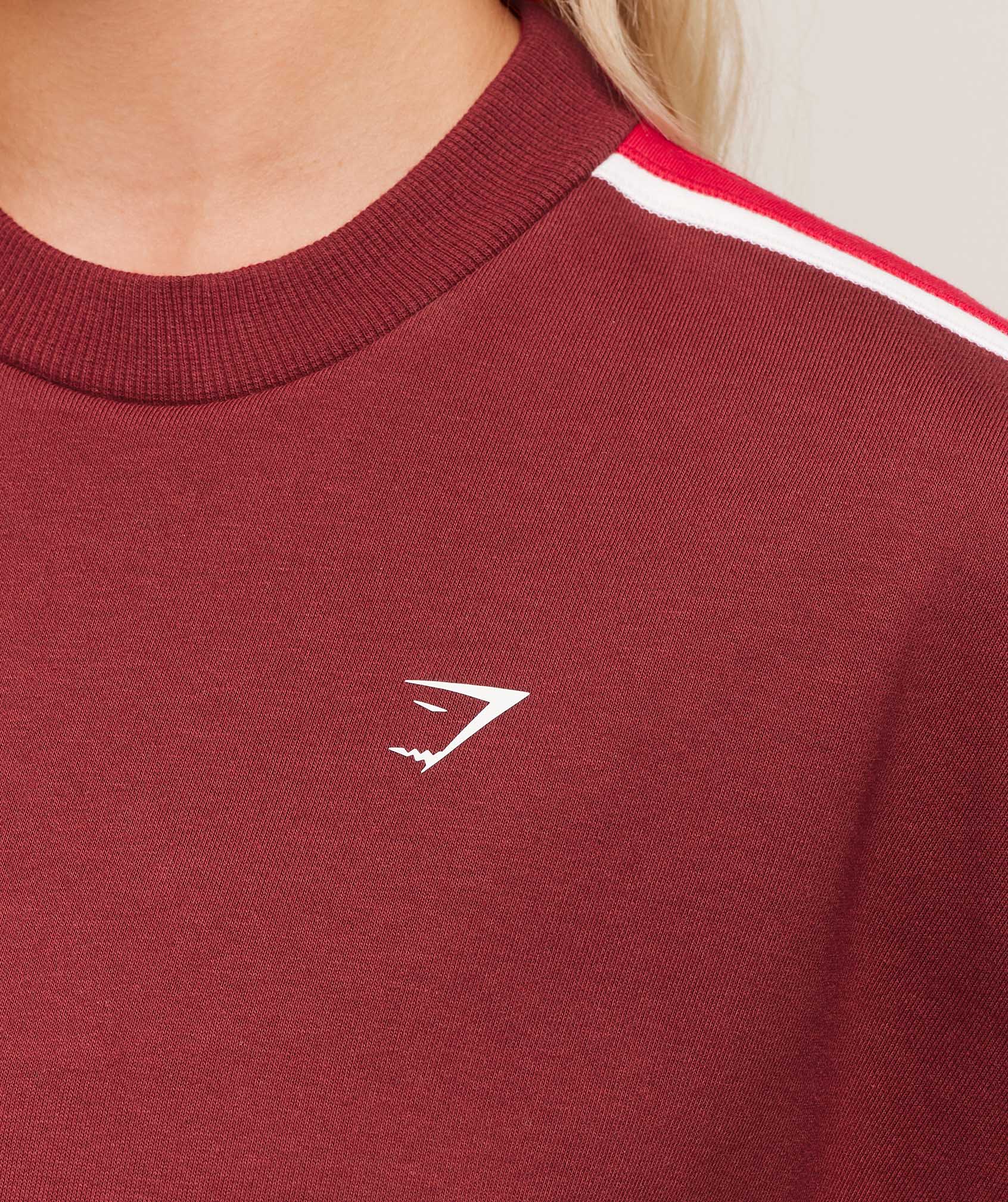 Women's Gymshark Piping Midi Crew Neck Sets Red