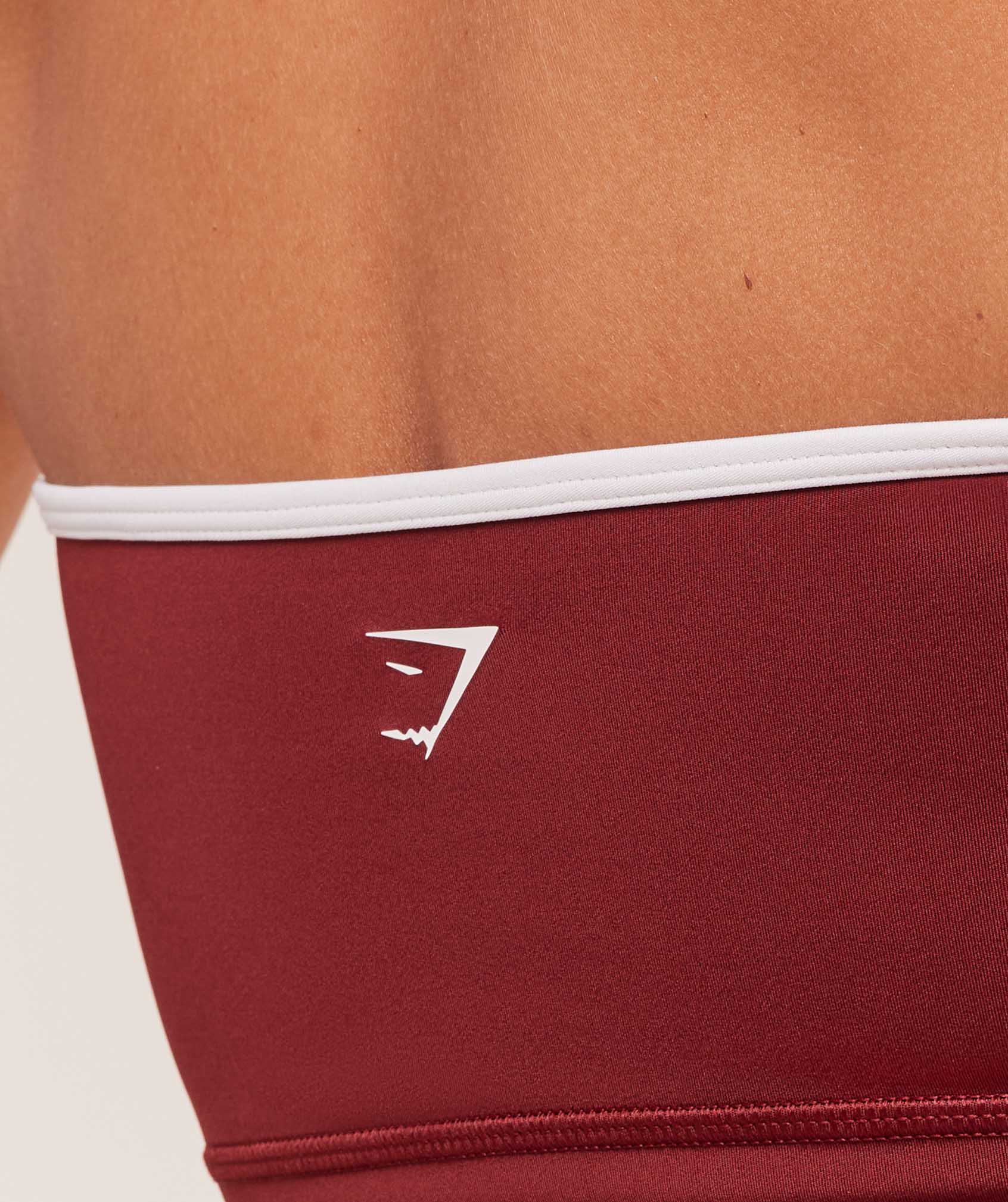 Women's Gymshark Piping Bandeau With Shelf Sets Red