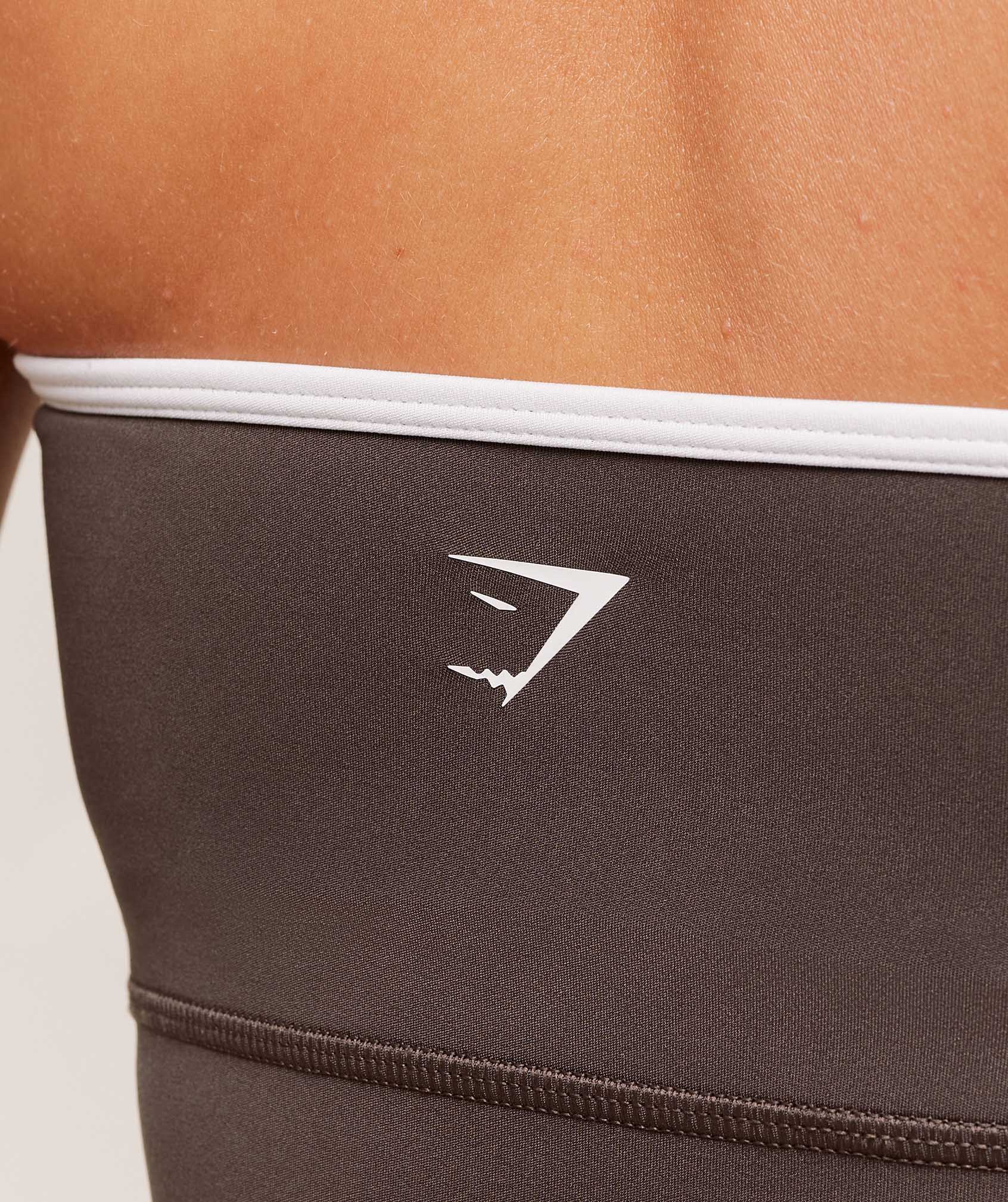 Women's Gymshark Piping Bandeau With Shelf Walnut Brown