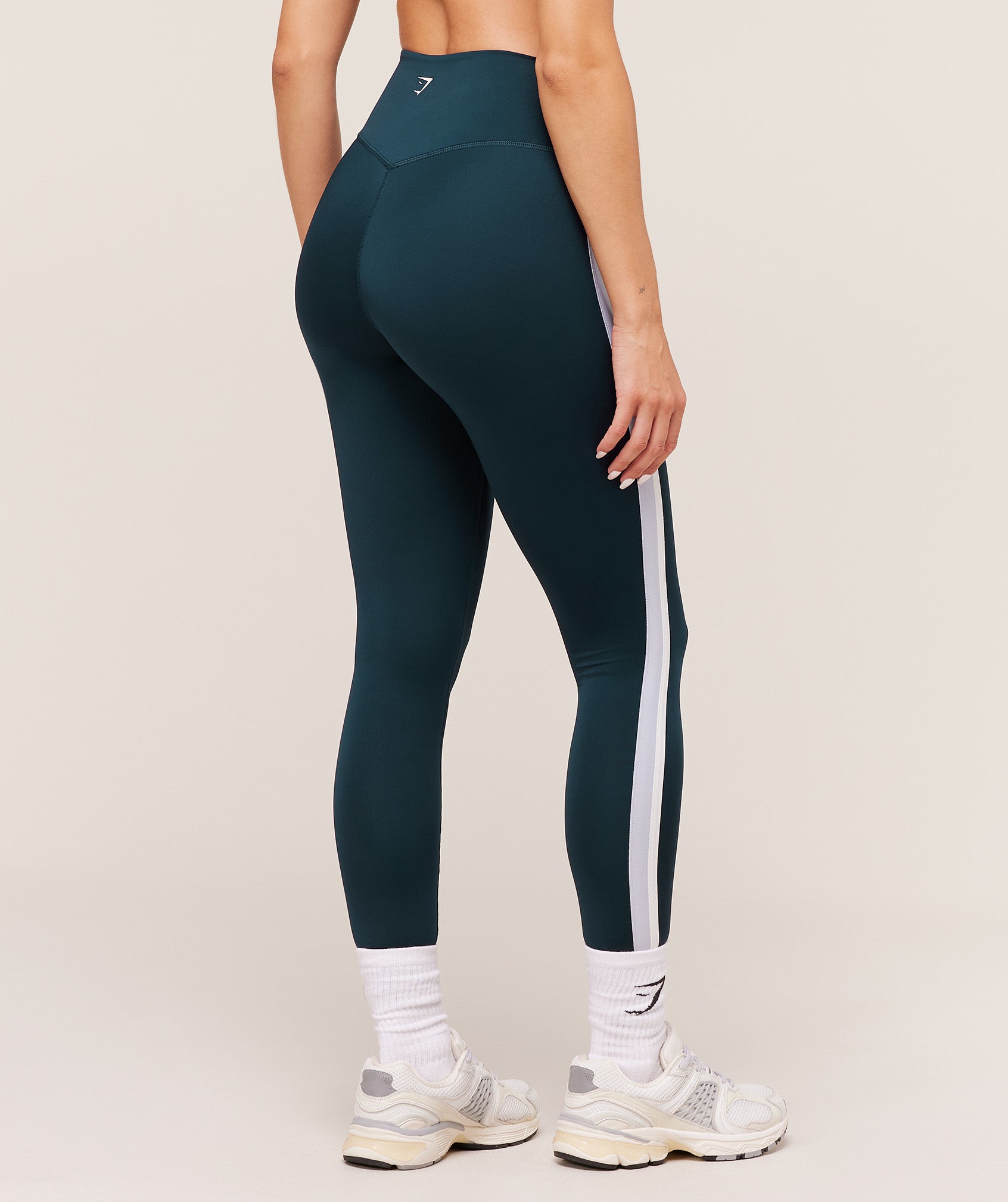 Women's Gymshark Piping Leggings Deep Petrol Blue