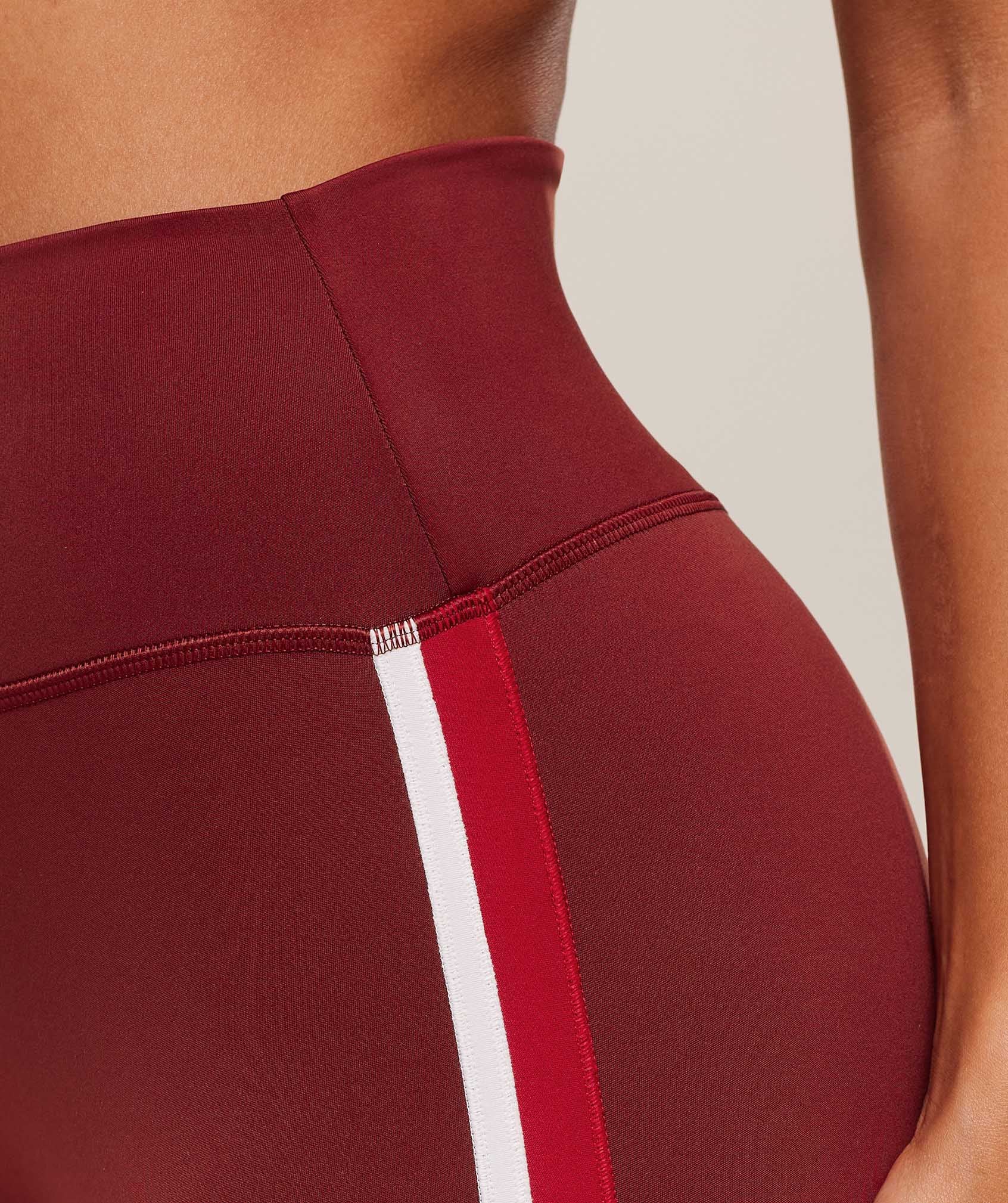 Women's Gymshark Piping Leggings Sets Red