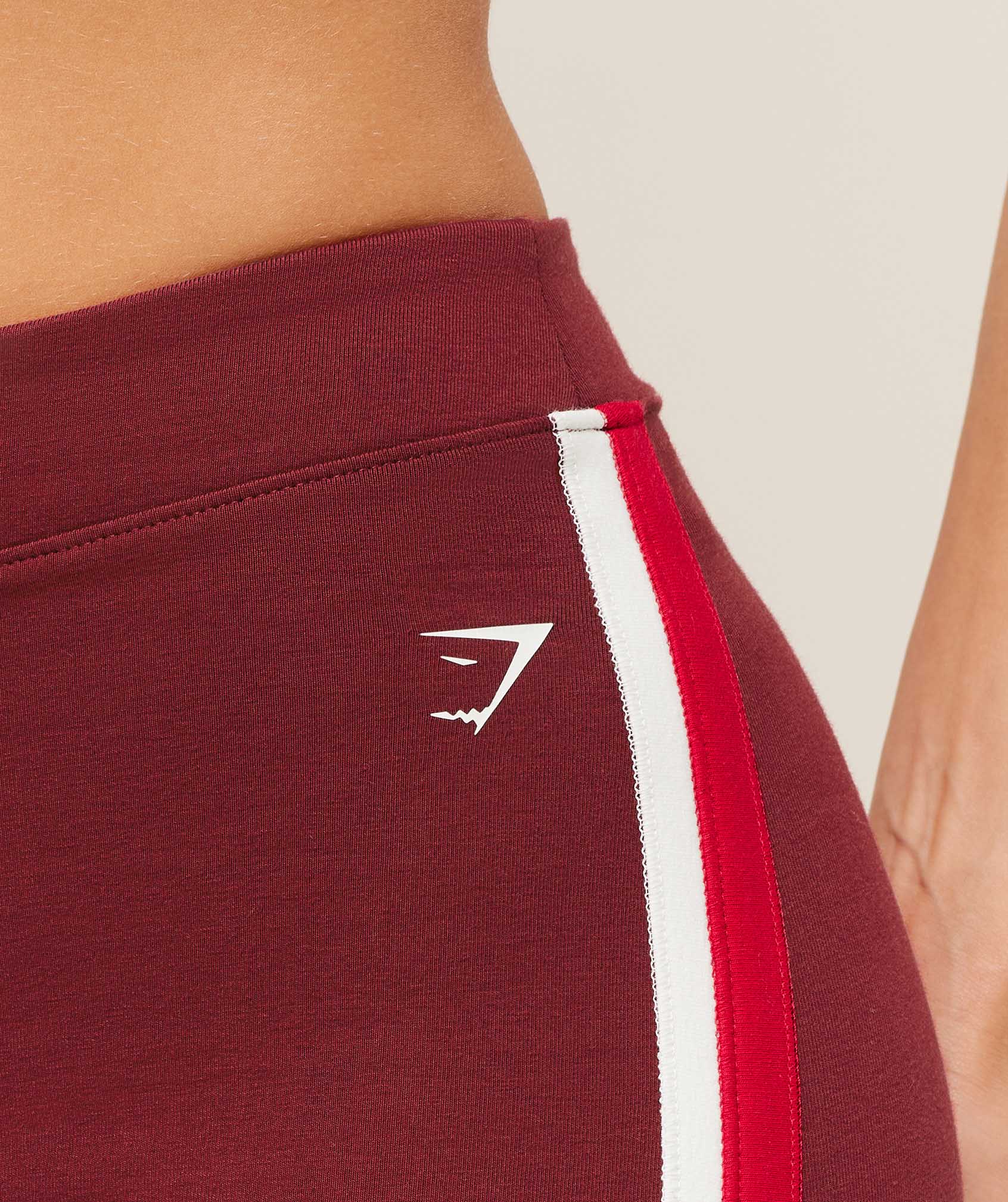 Women's Gymshark Piping Wide Leg Pants Sets Red