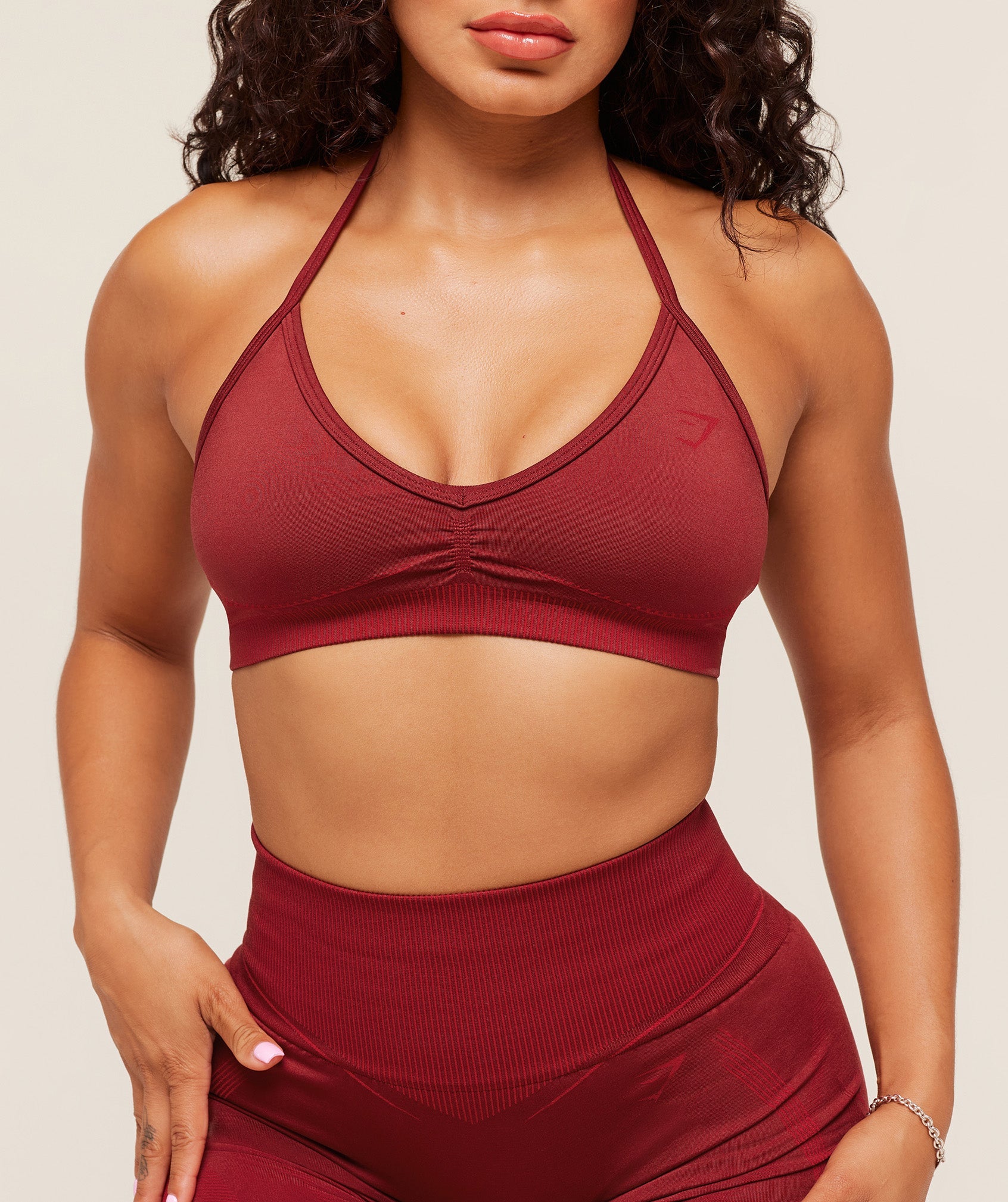 Women's Gymshark Gymshark X Analis Seamless Sports Bra Reps Red