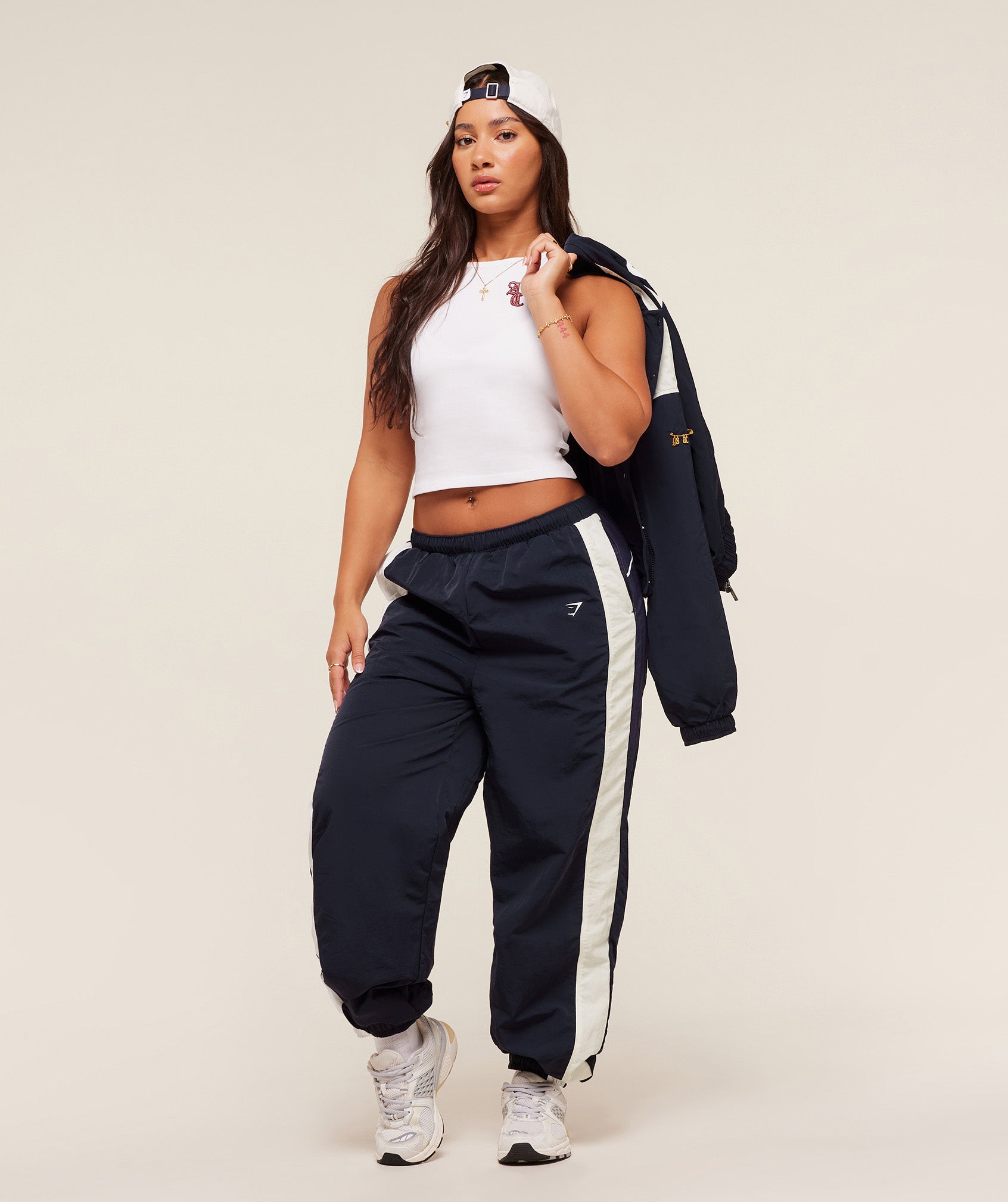 Women's Gymshark Gymshark X Analis Woven Track Pants Midnight Blue