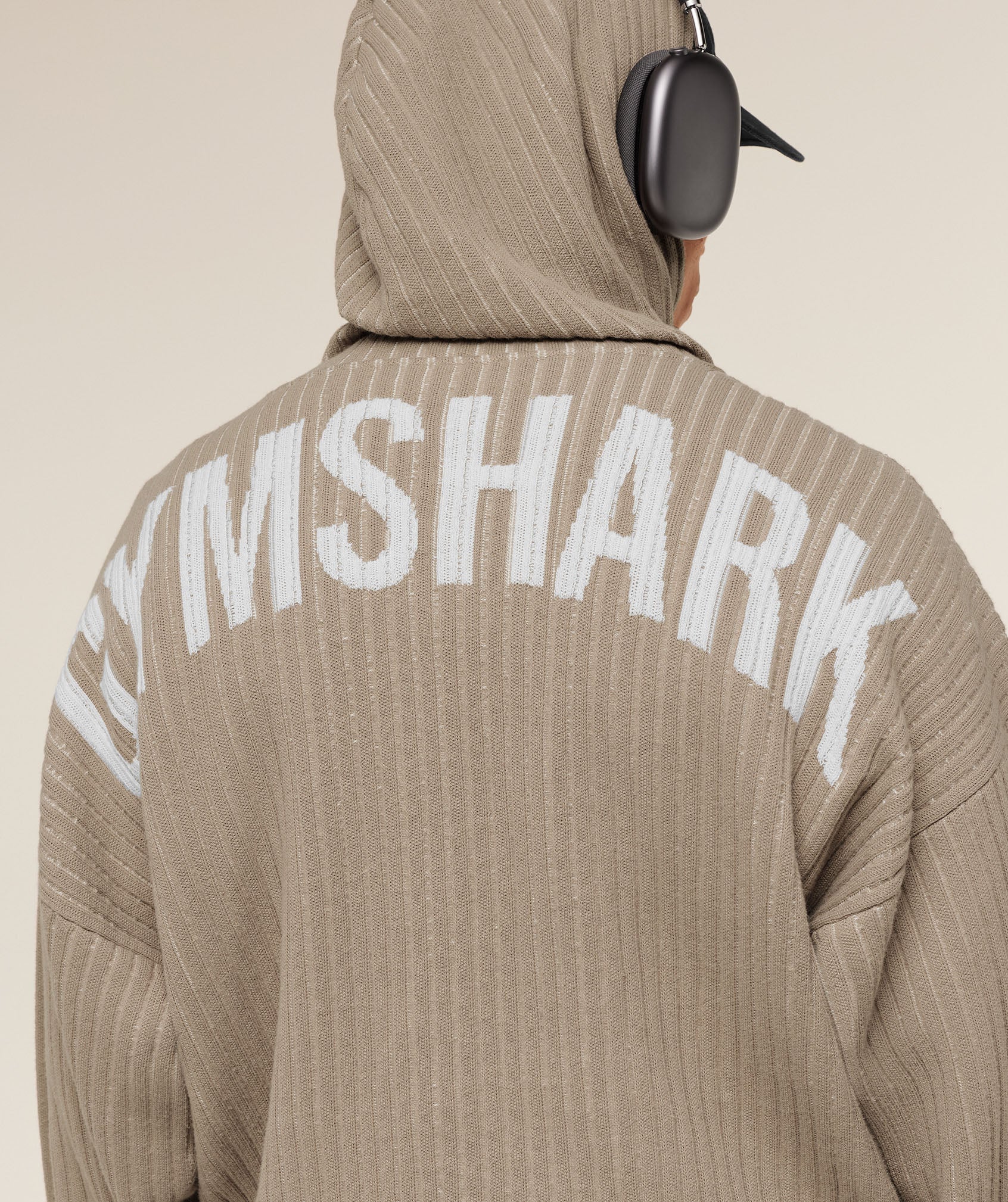 Gymshark Gymshark X Saalt Studios Knitted Hoodie Cement Brown