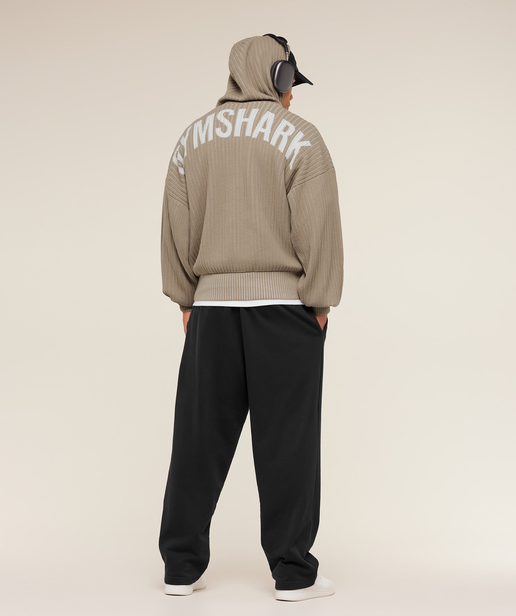 Gymshark Gymshark X Saalt Studios Knitted Hoodie Cement Brown