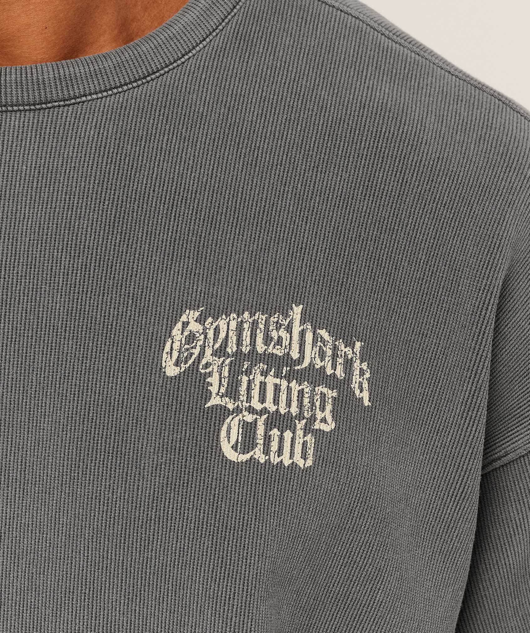 Gymshark Heavyweight Textured Graphic T-Shirt Dark Grey