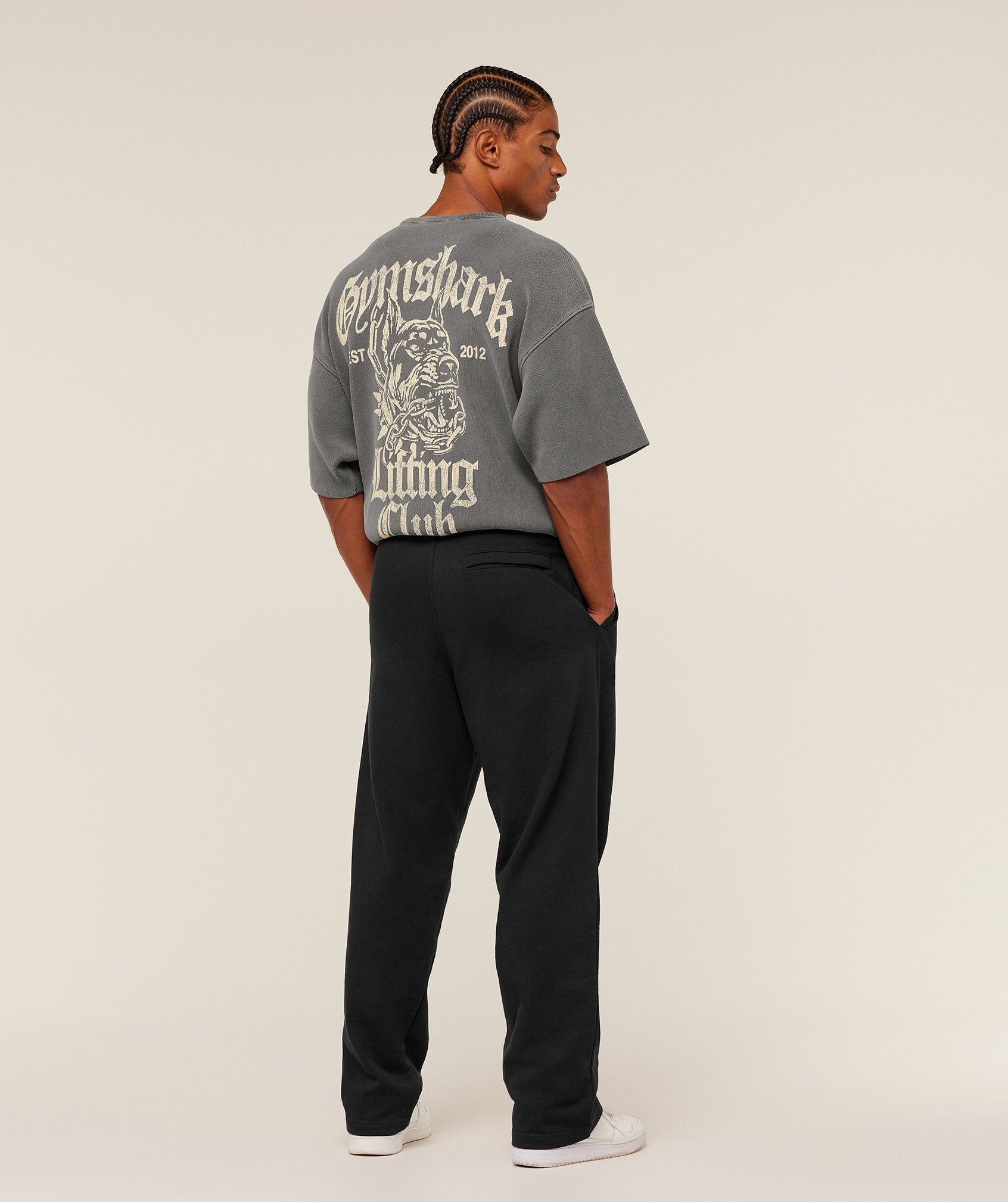Gymshark Heavyweight Textured Graphic T-Shirt Dark Grey