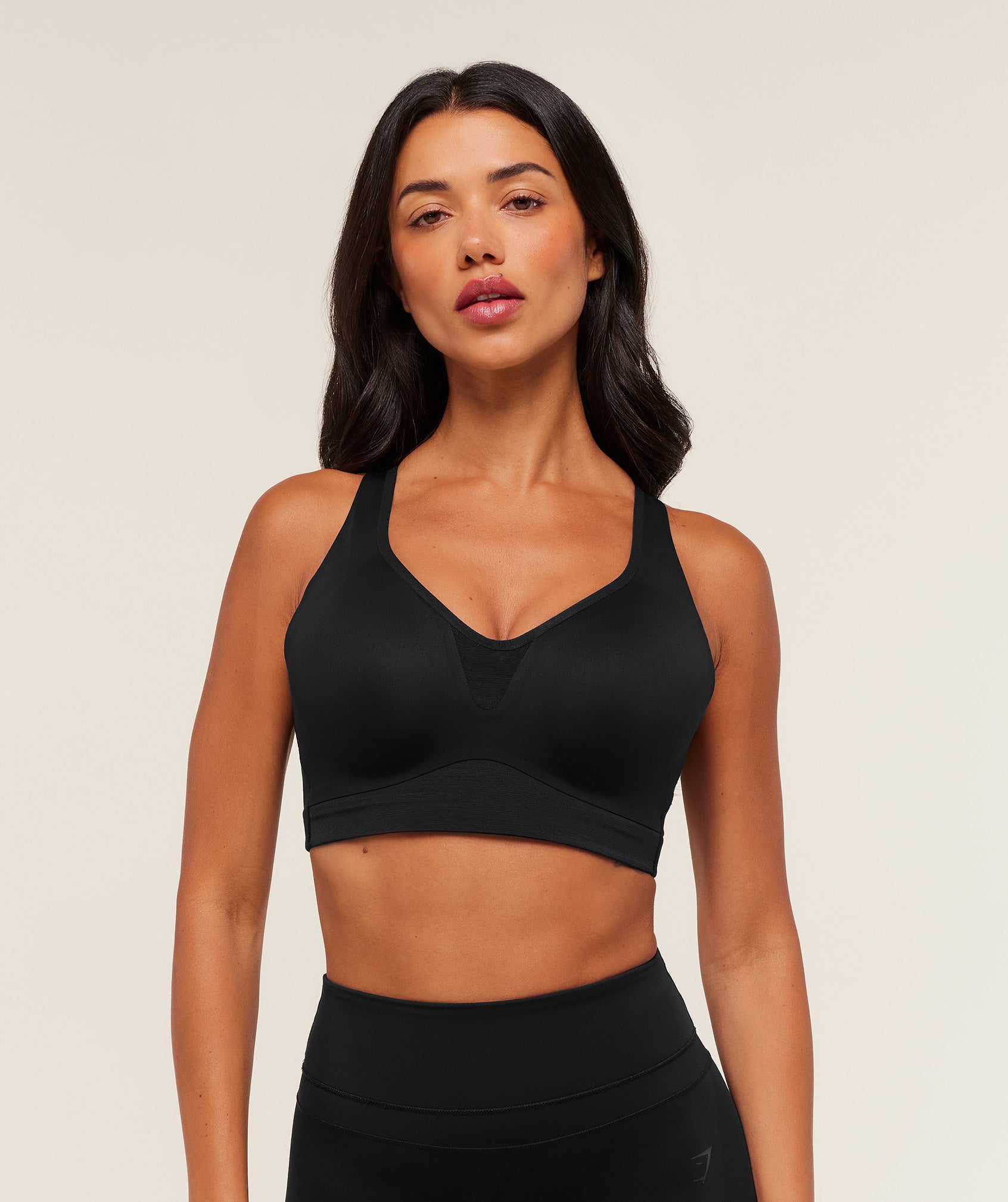 Women's Gymshark High Support V-Neck Sports Bra Black