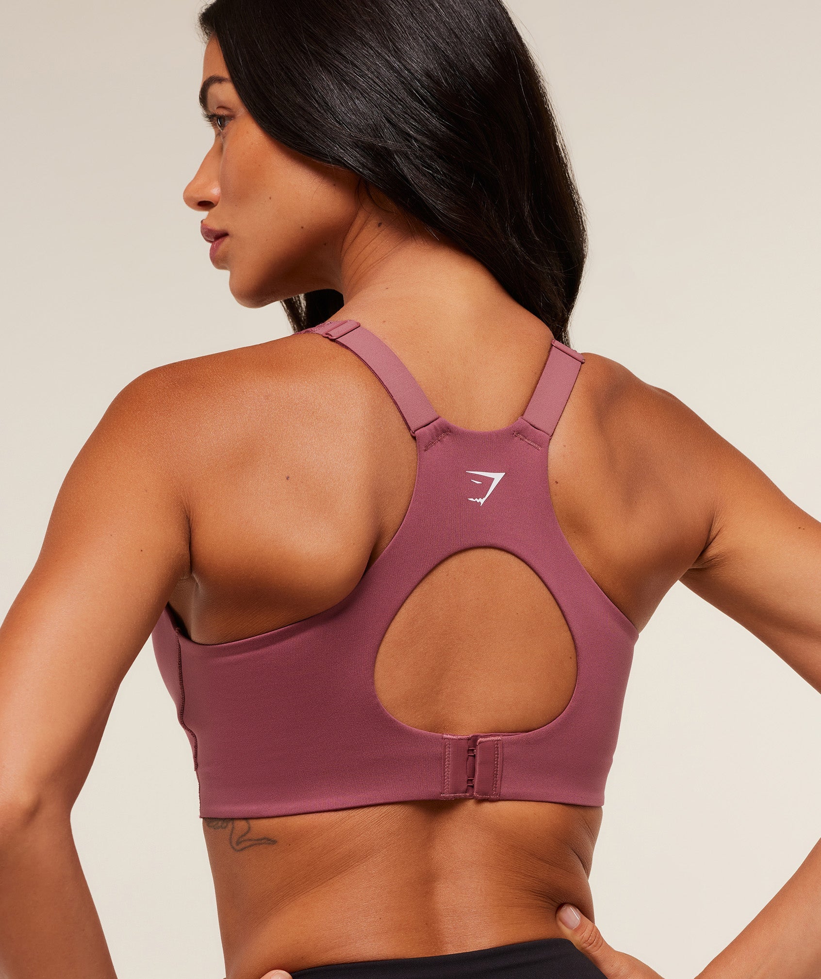Women's Gymshark High Support V-Neck Sports Bra Reset Pink