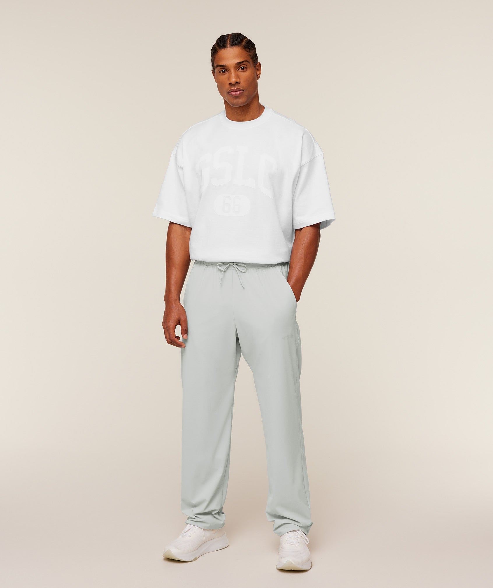 Gymshark Hybrid Joggers Light Grey