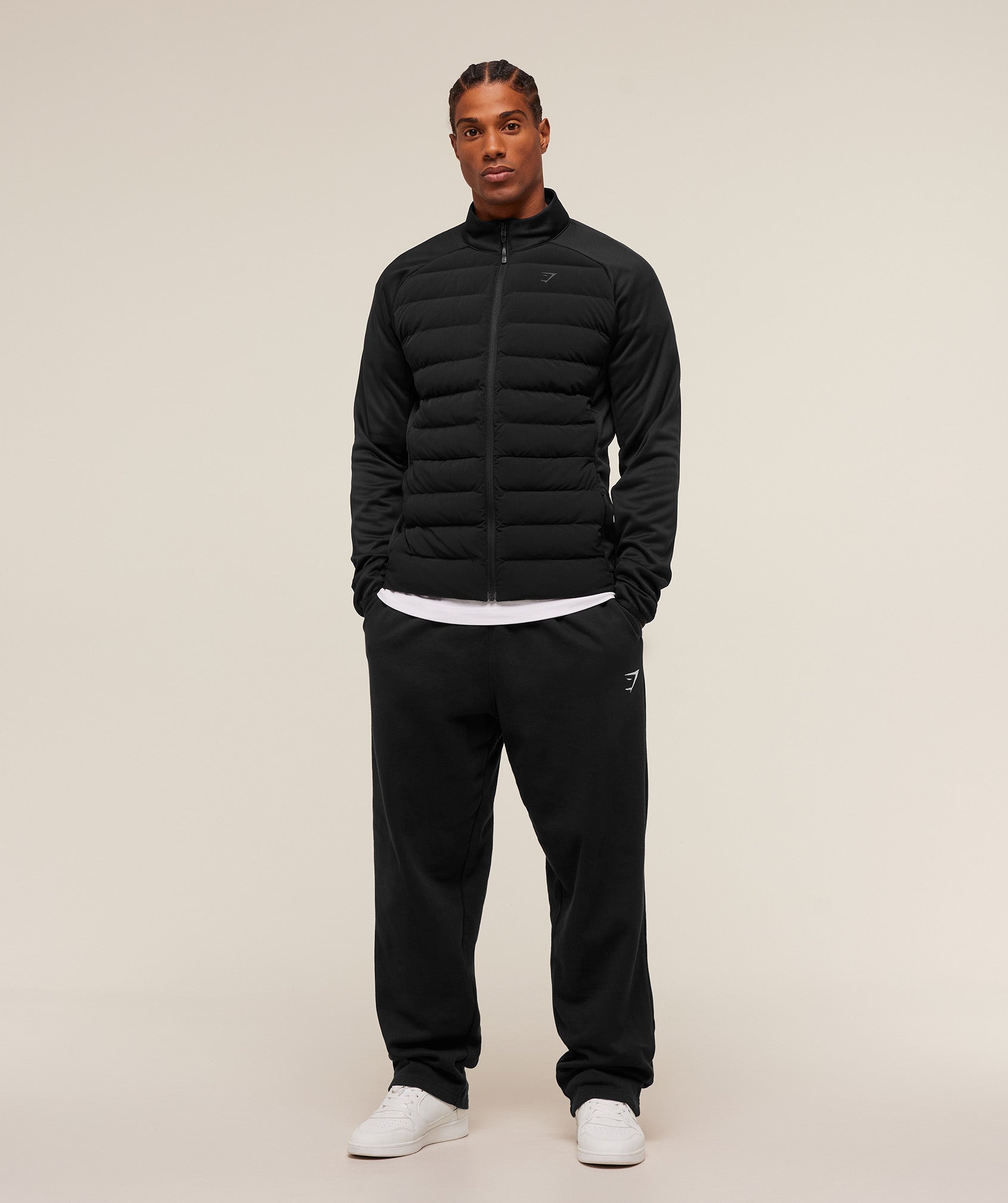 Gymshark Hybrid Quilted Jacket Black