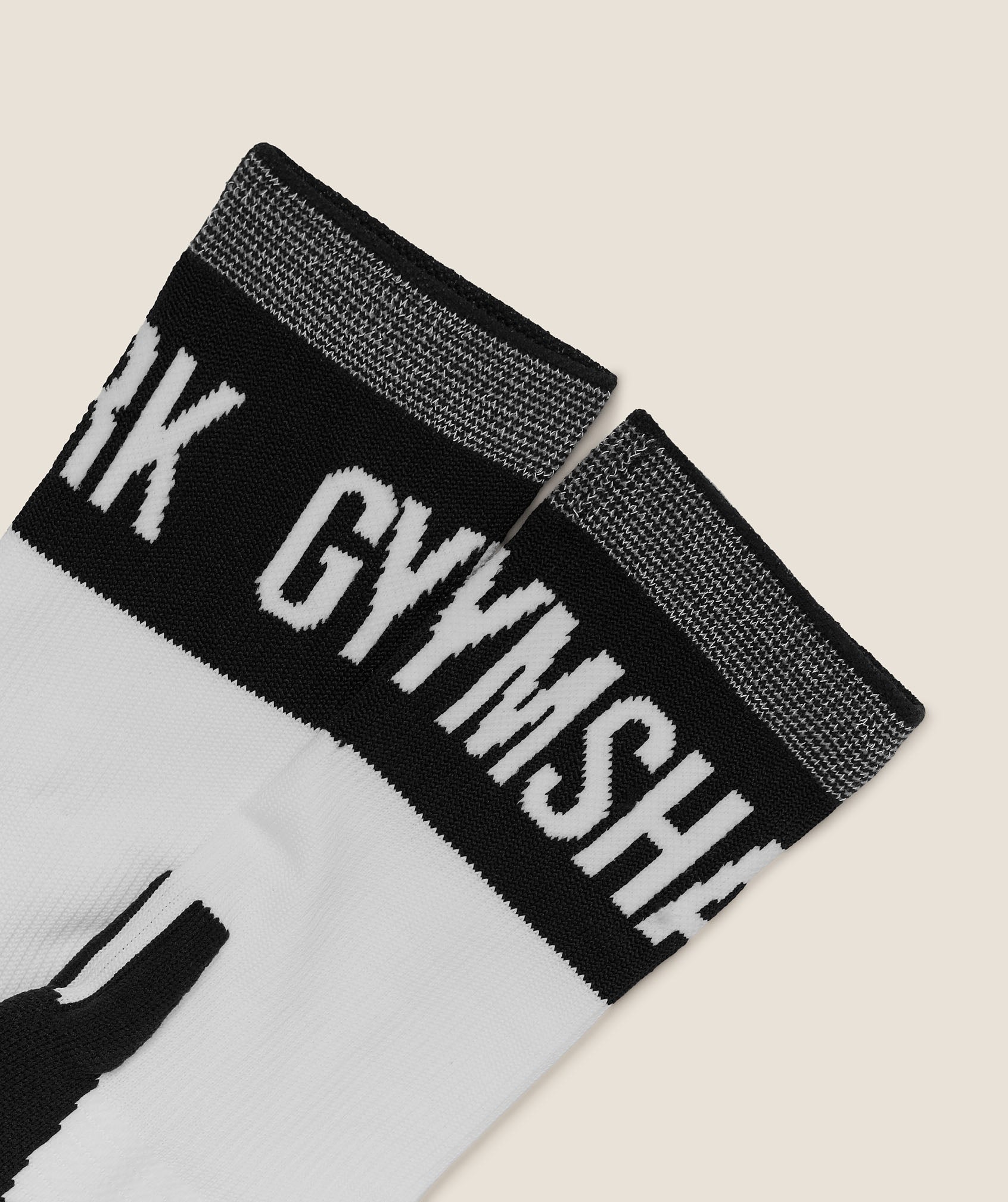 Women's Gymshark Hybrid Training Grip Socks Single White