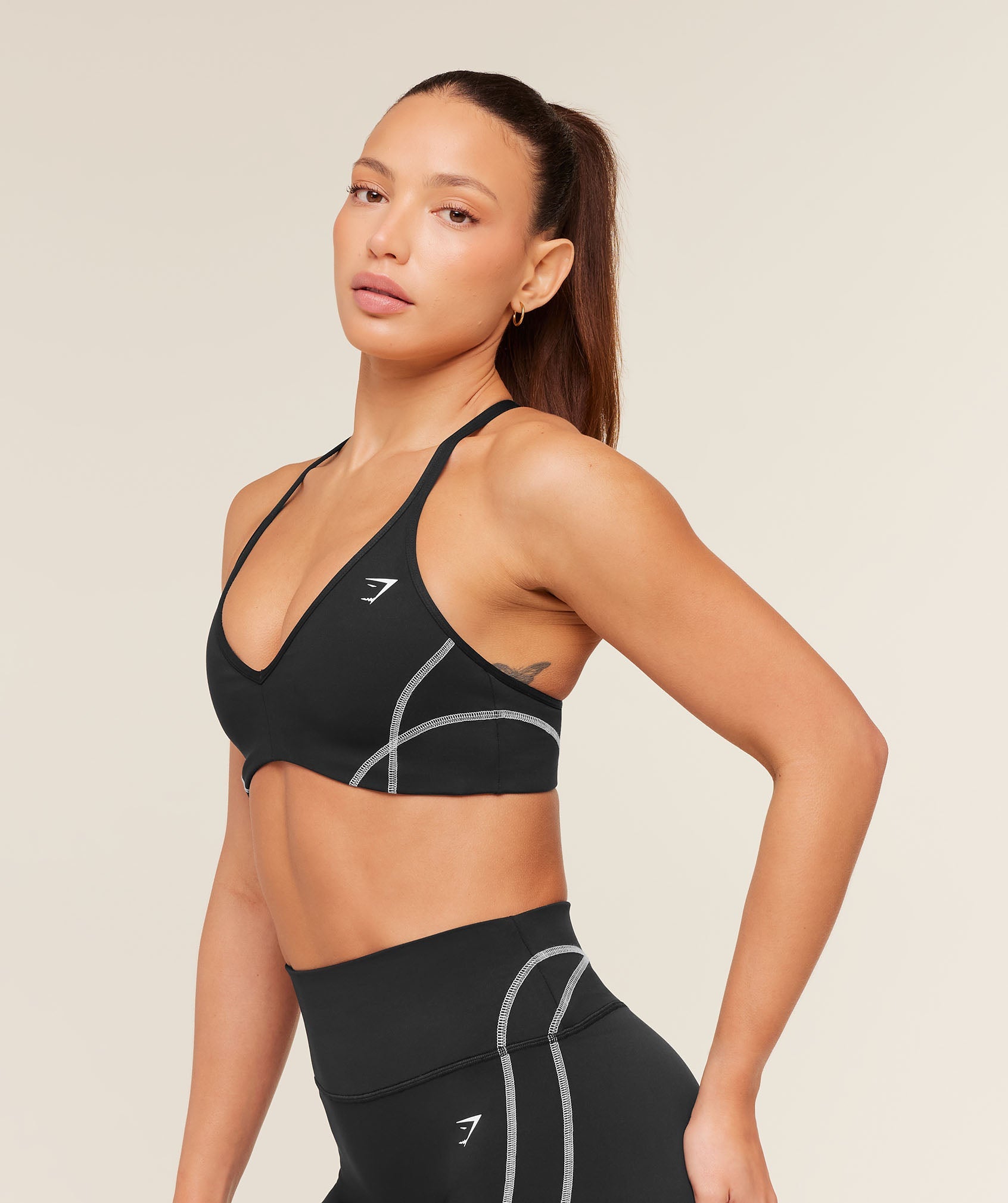 Women's Gymshark Volt Light Support Sports Bra Black