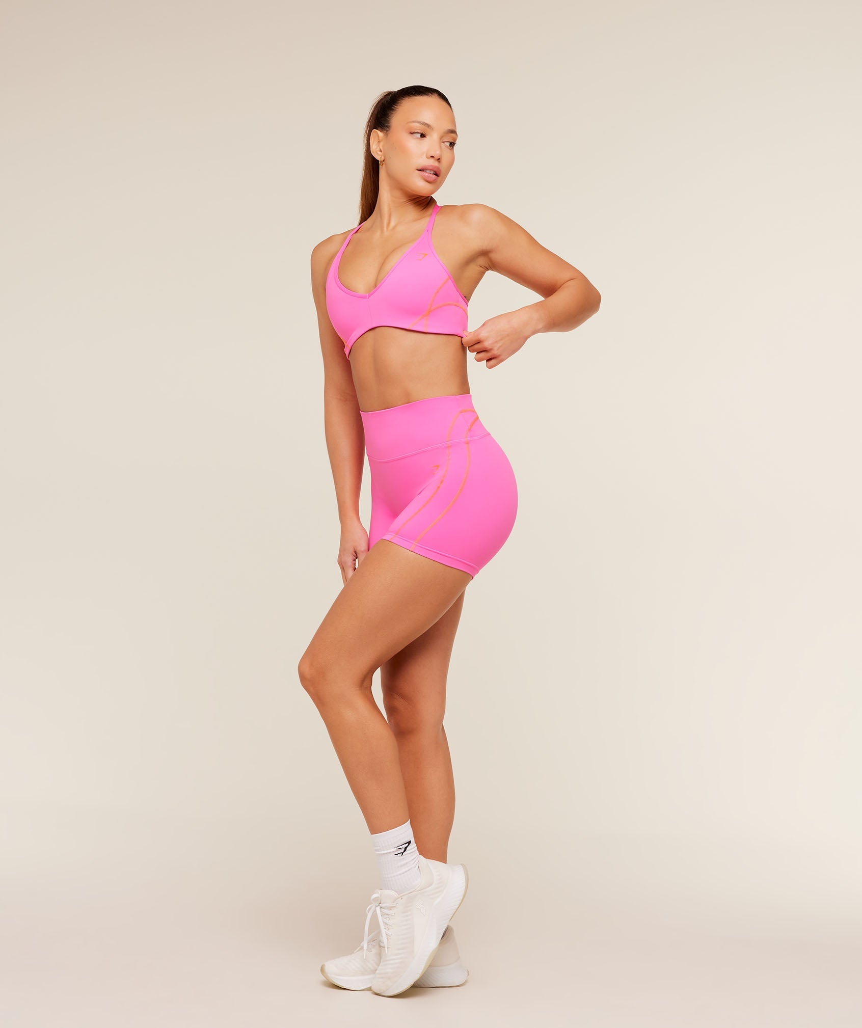 Women's Gymshark Volt Light Support Sports Bra Electric Pink