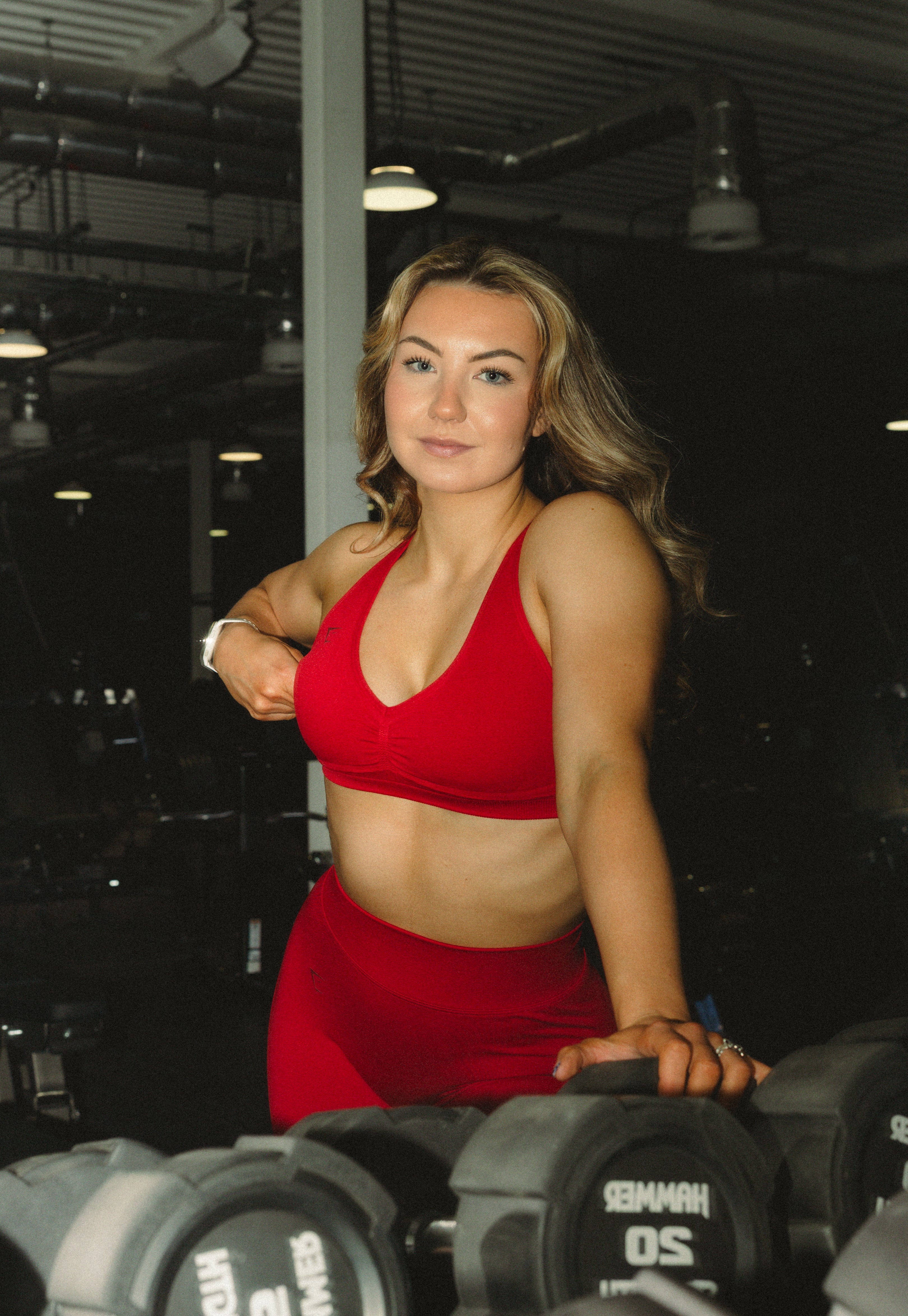 Women's Gymshark Lift Seamless Sports Bra Carmine Red
