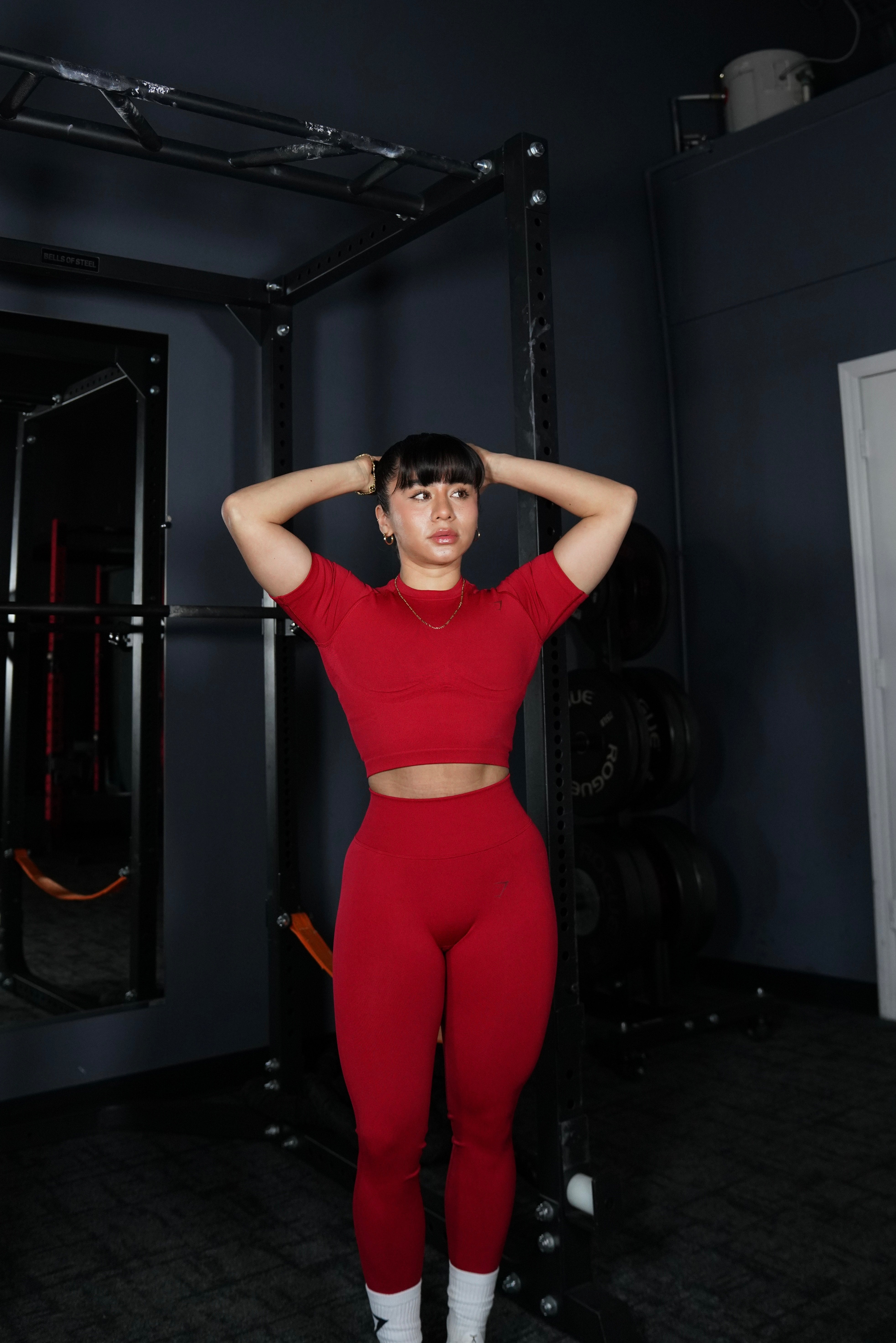 Women's Gymshark Lift Seamless Short Sleeve Top Carmine Red
