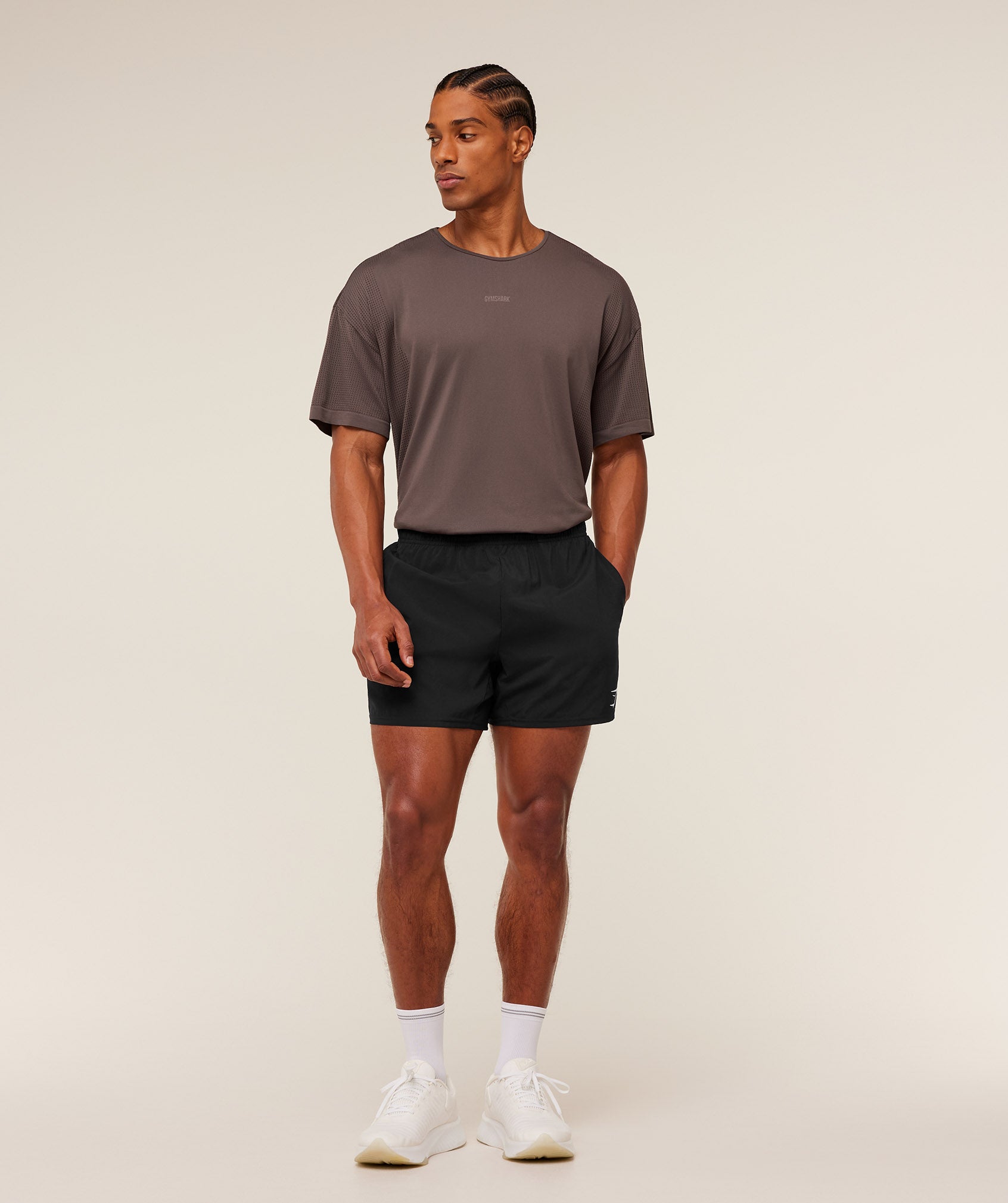 Gymshark Distance Seamless T-Shirt Cool Brown