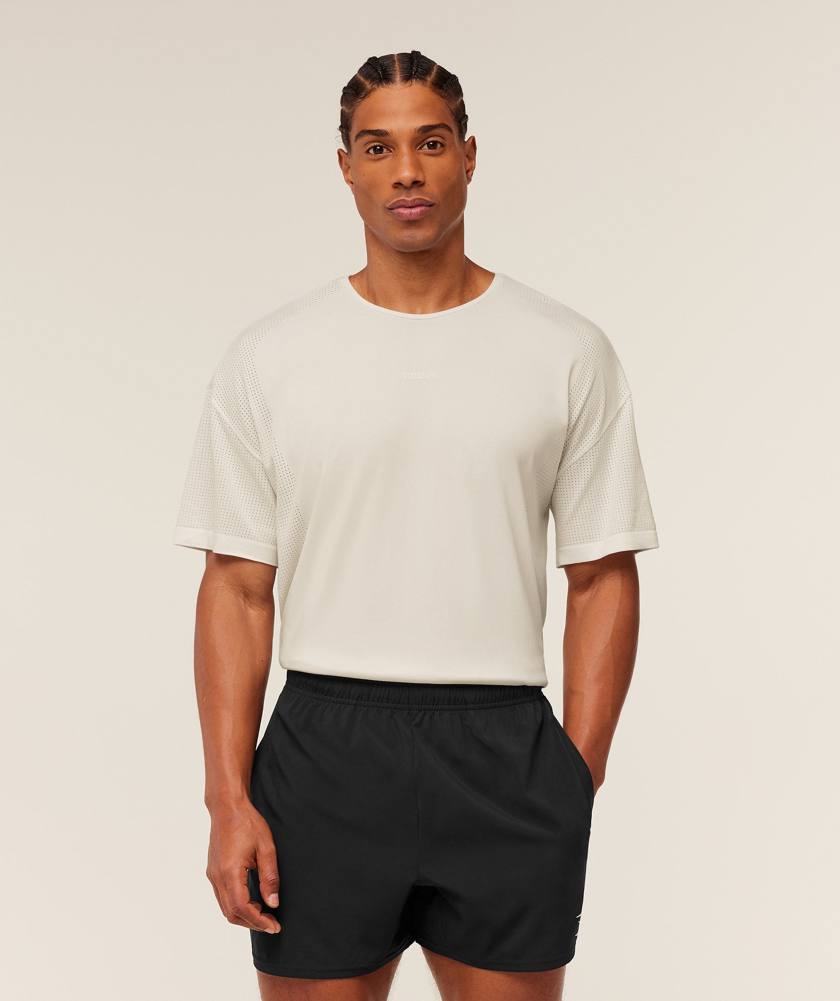 Gymshark Distance Seamless T-Shirt Soft White