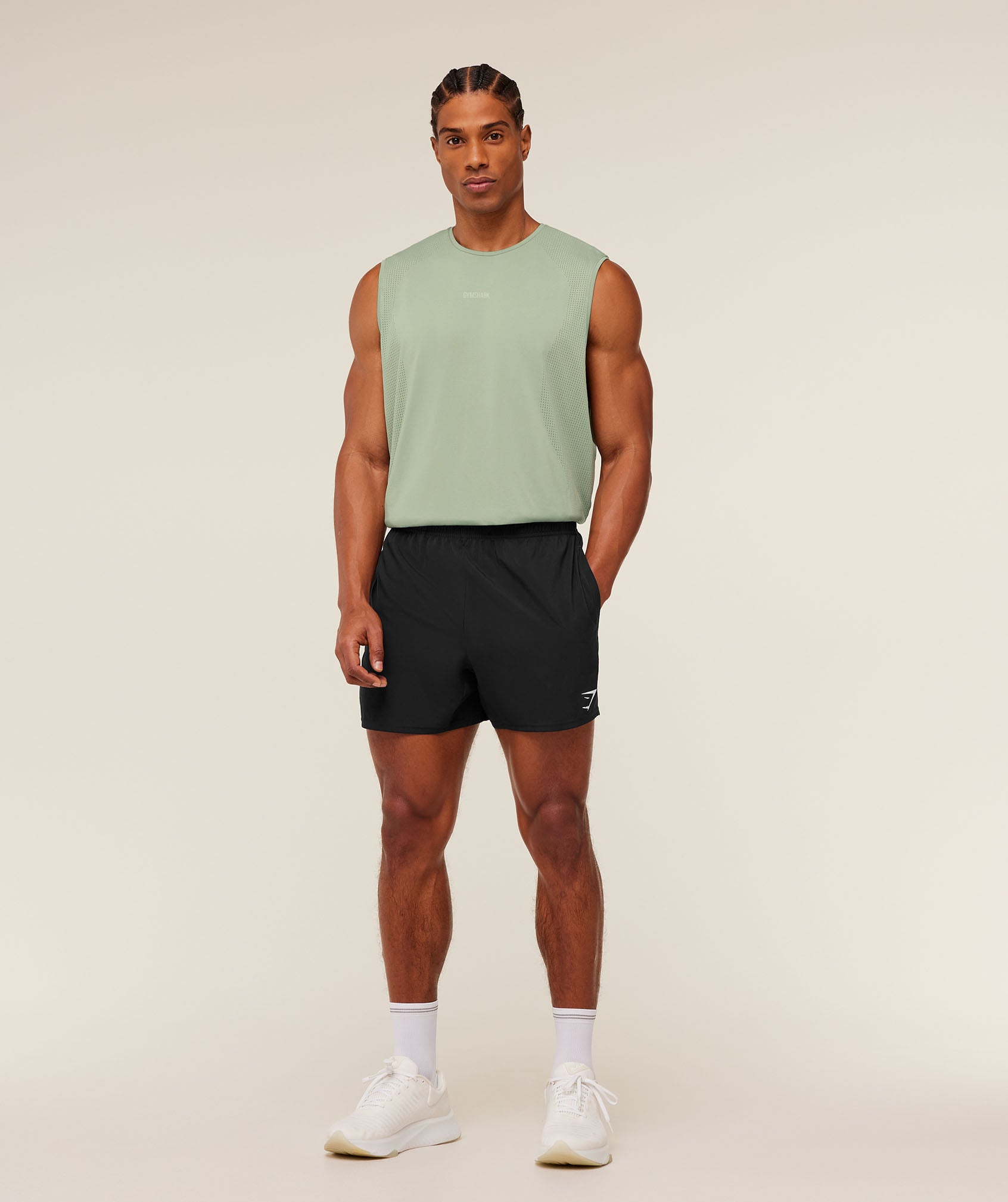 Gymshark Distance Seamless Tank Haze Green