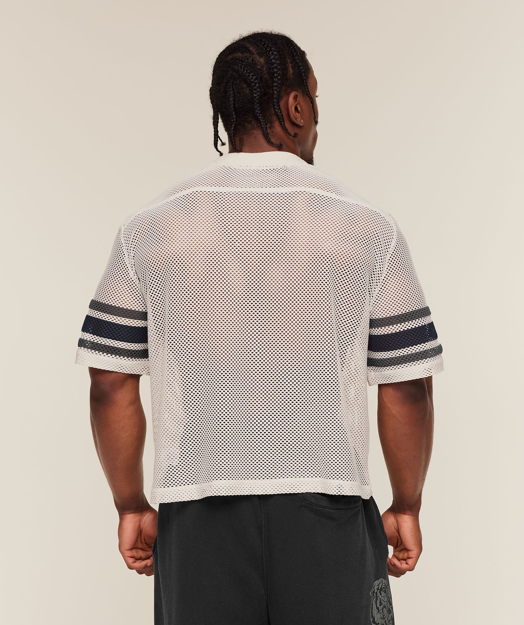 Gymshark Collective Mesh Contrast Jersey Tinted White