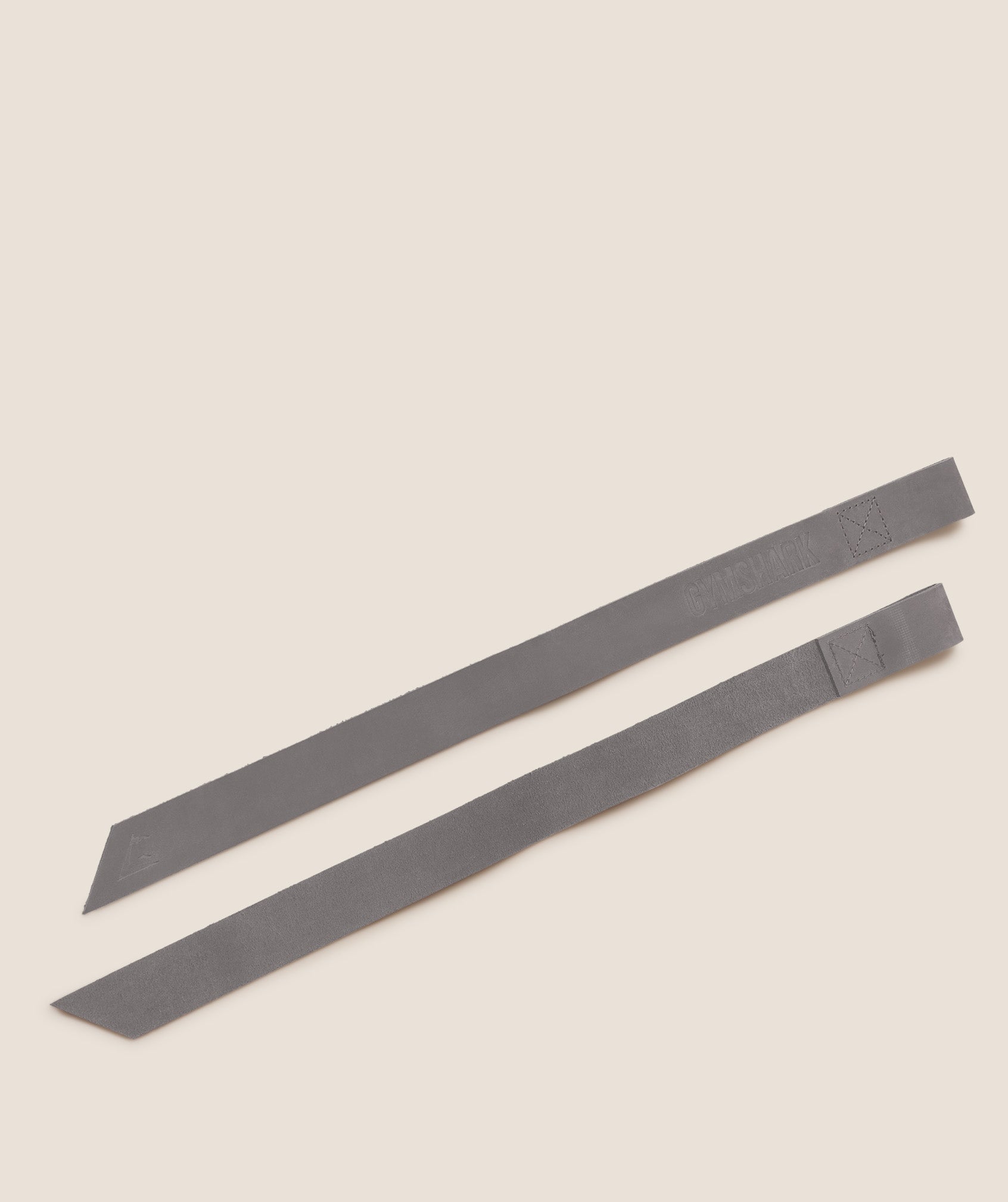 Gymshark Leather Lifting Straps Pitch Grey