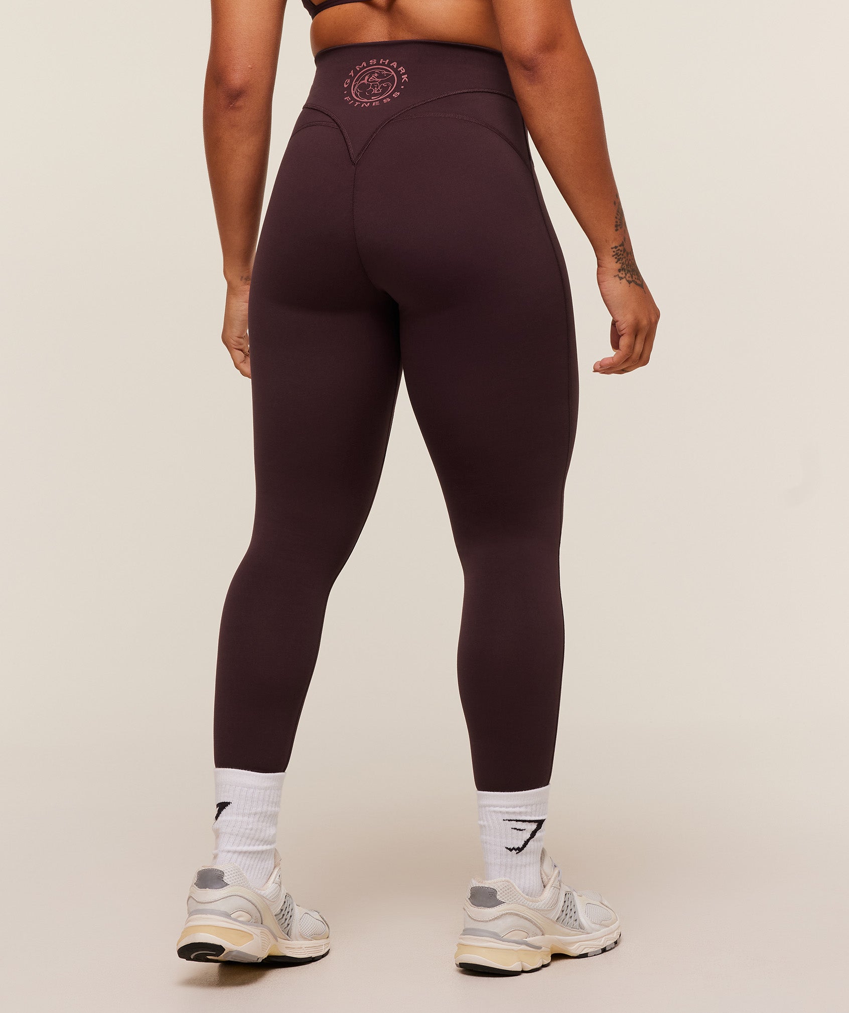 Women's Gymshark Legacy Logo Leggings Cherry Purple