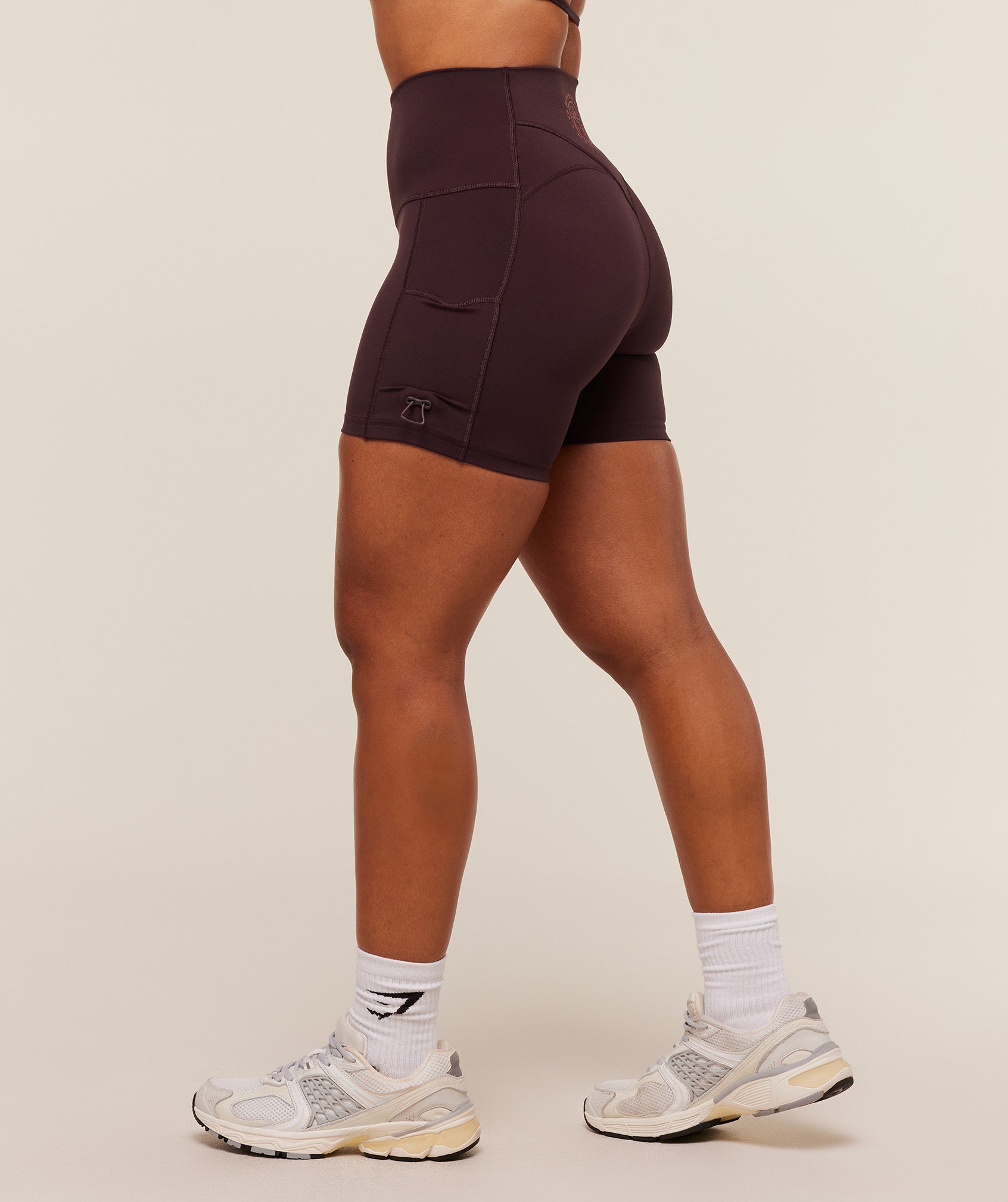 Women's Gymshark Legacy Logo Tight Shorts Cherry Purple