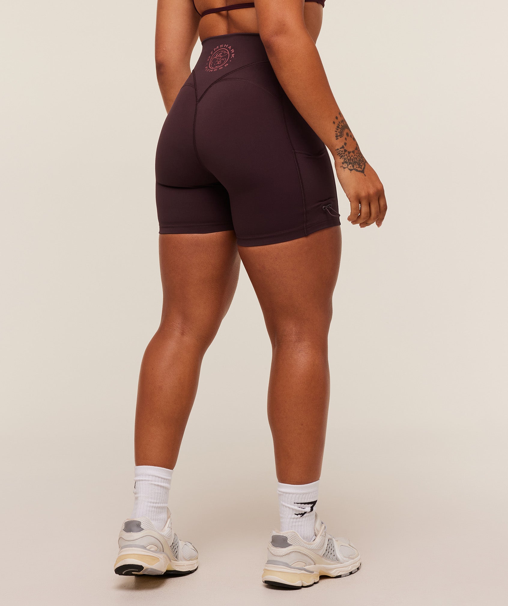 Women's Gymshark Legacy Logo Tight Shorts Cherry Purple
