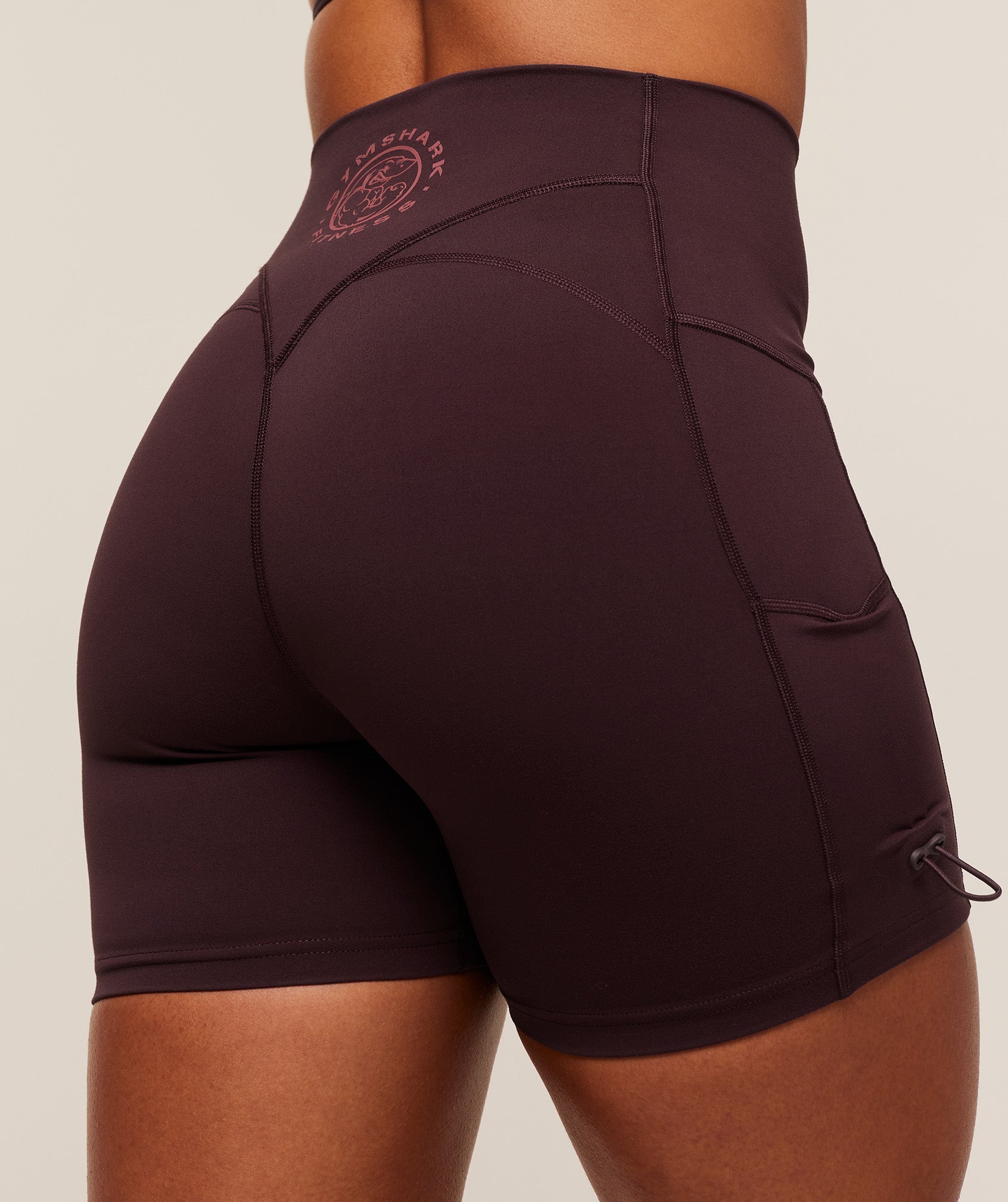 Women's Gymshark Legacy Logo Tight Shorts Cherry Purple