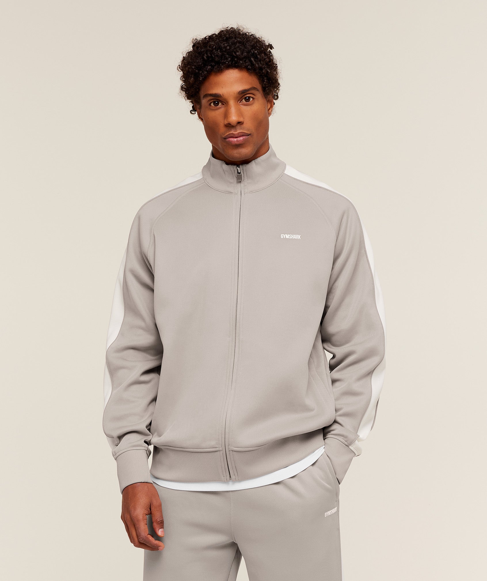 Gymshark Tricot Track Jacket Mushroom Grey