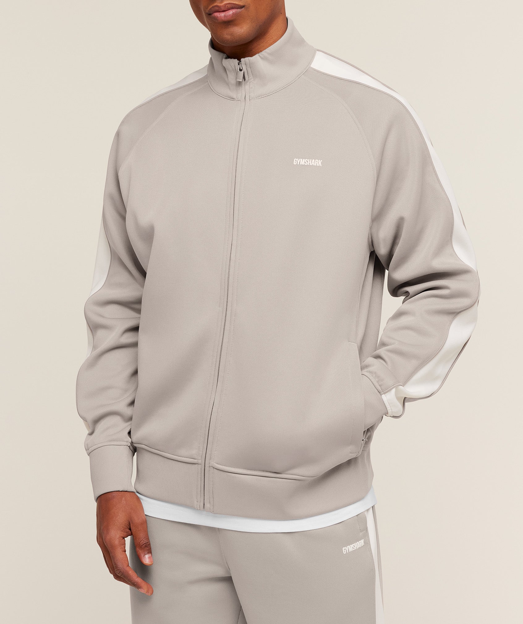 Gymshark Tricot Track Jacket Mushroom Grey