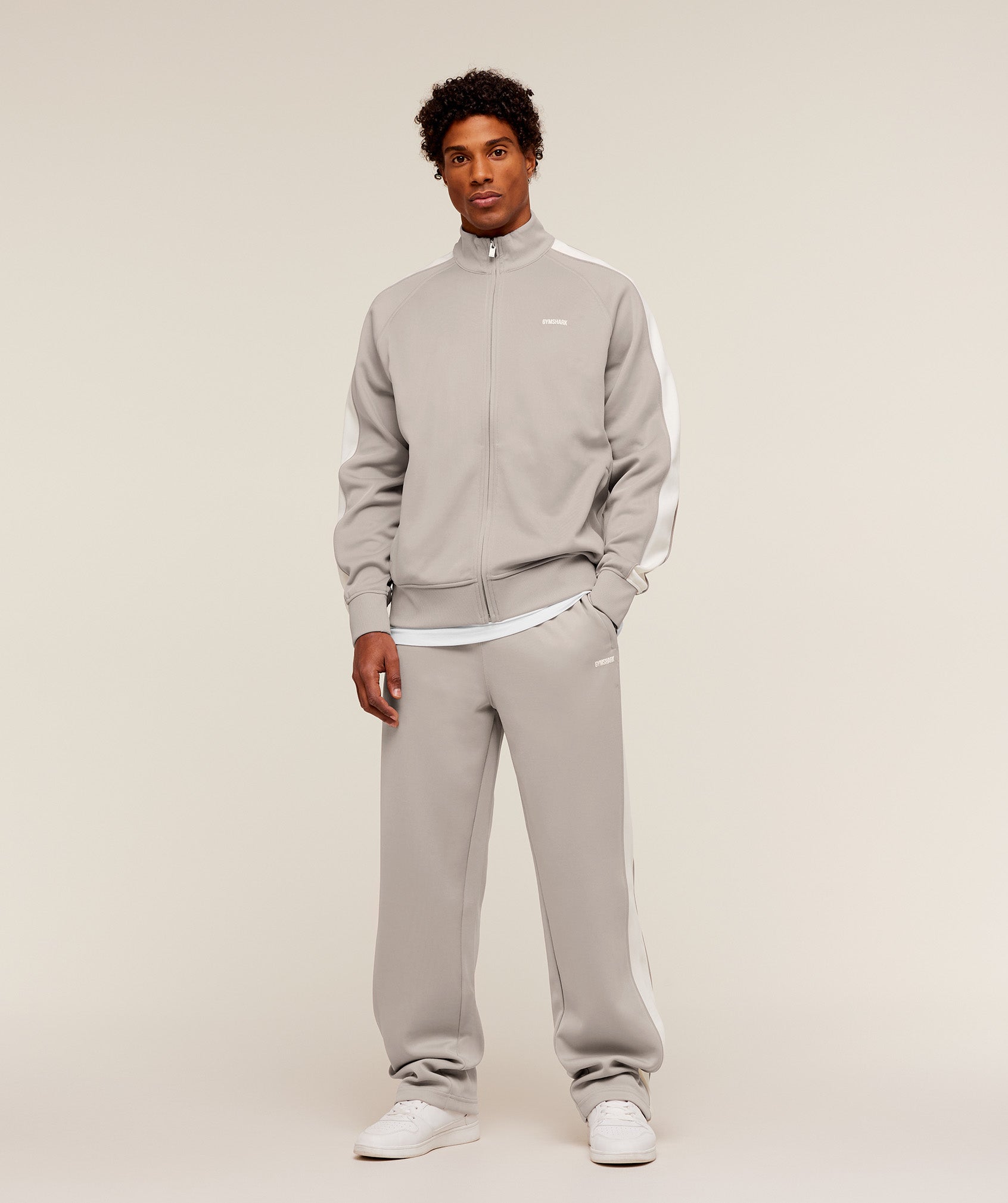 Gymshark Tricot Track Jacket Mushroom Grey