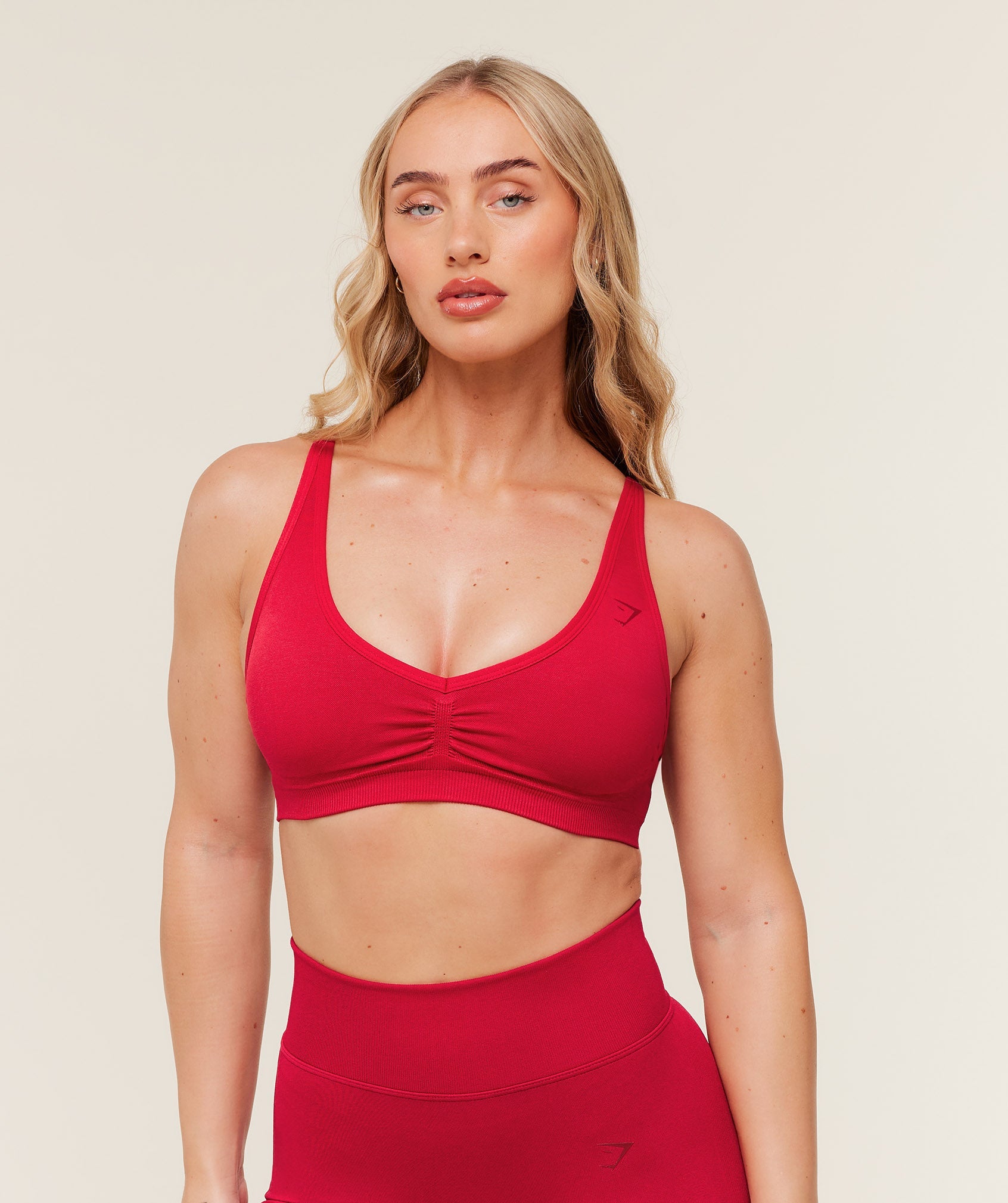 Women's Gymshark Lift Seamless Sports Bra Carmine Red
