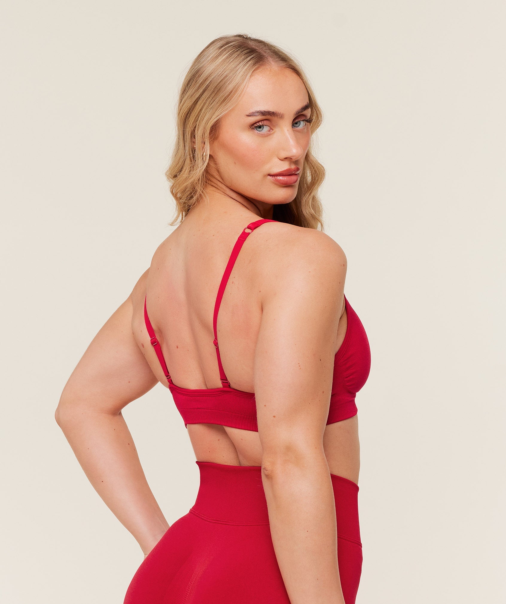 Women's Gymshark Lift Seamless Sports Bra Carmine Red