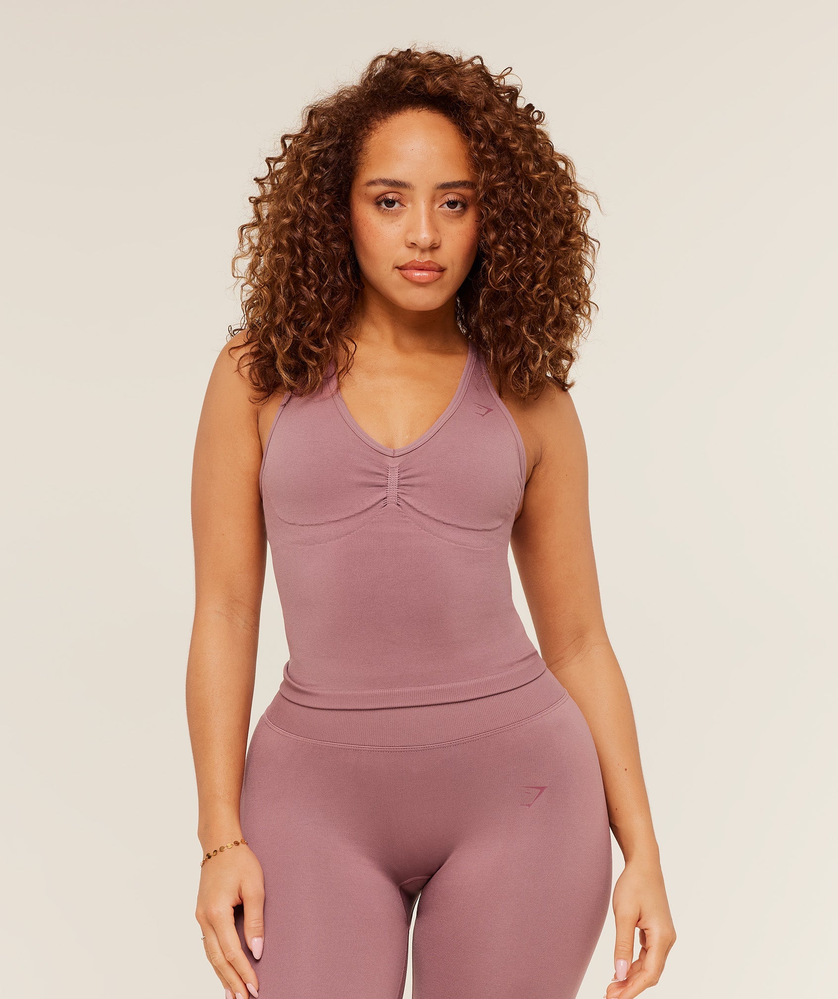 Women's Gymshark Lift Seamless Tank With Shelf Calm Pink