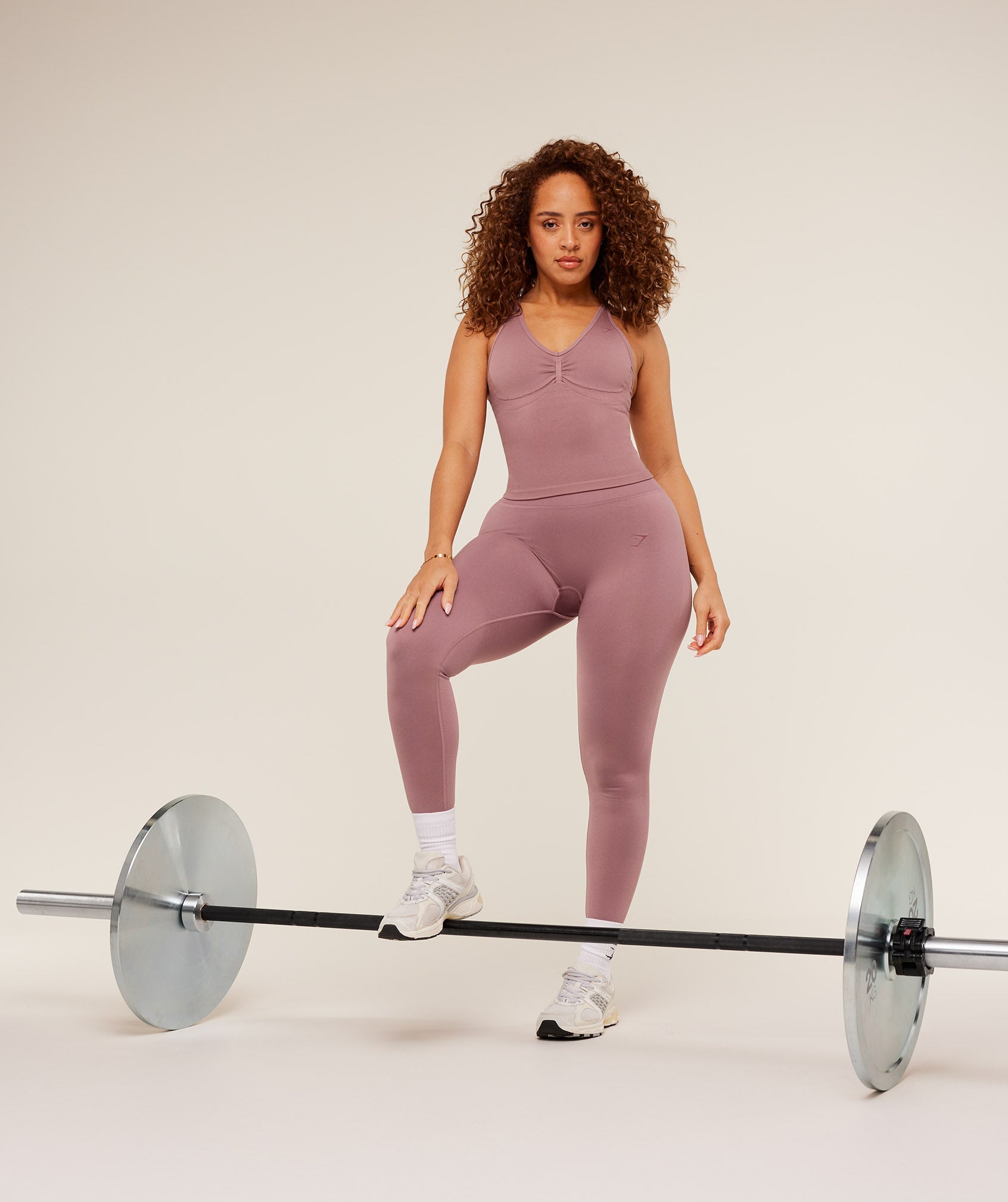 Women's Gymshark Lift Seamless Tank With Shelf Calm Pink
