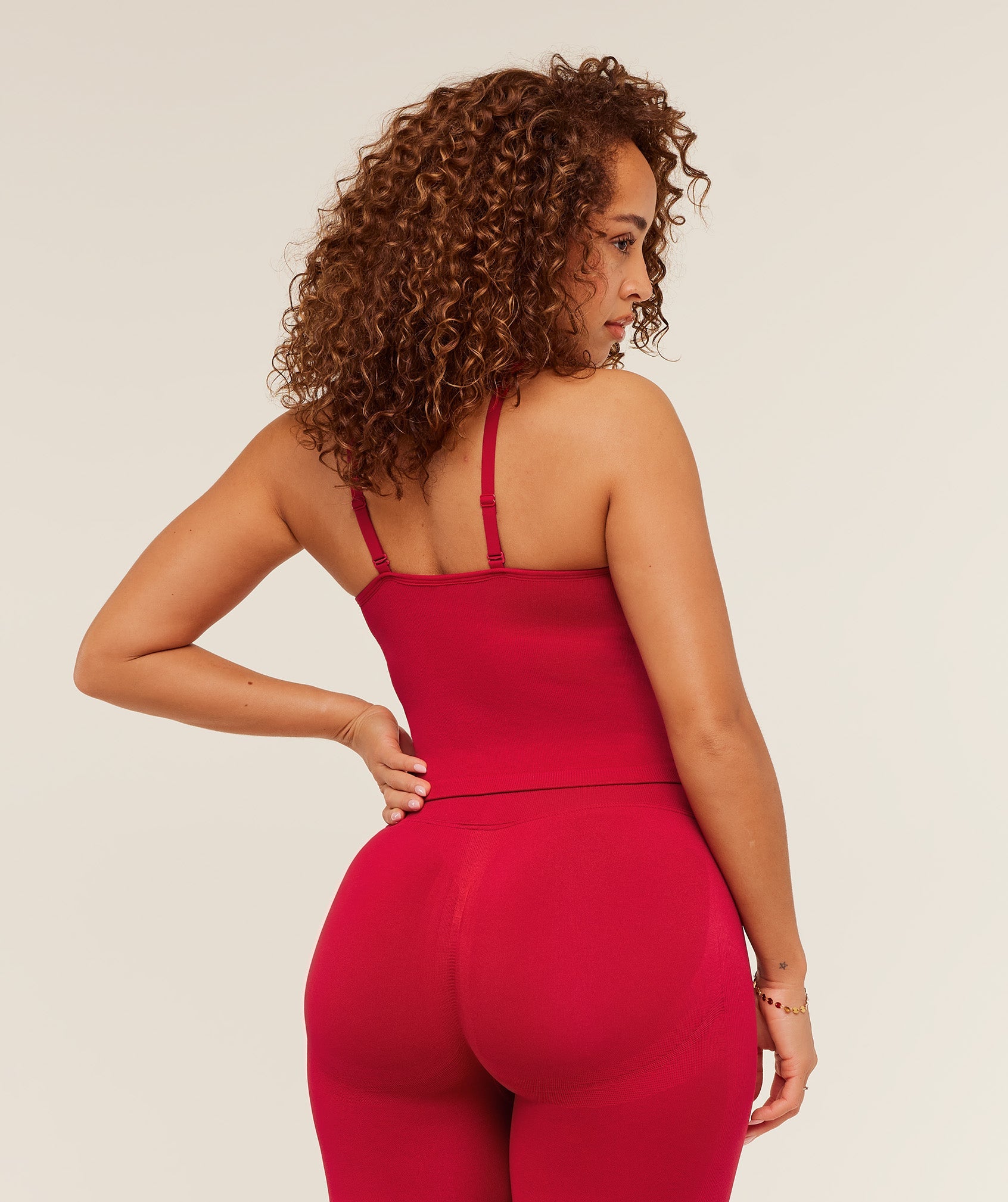 Women's Gymshark Lift Seamless Tank With Shelf Carmine Red