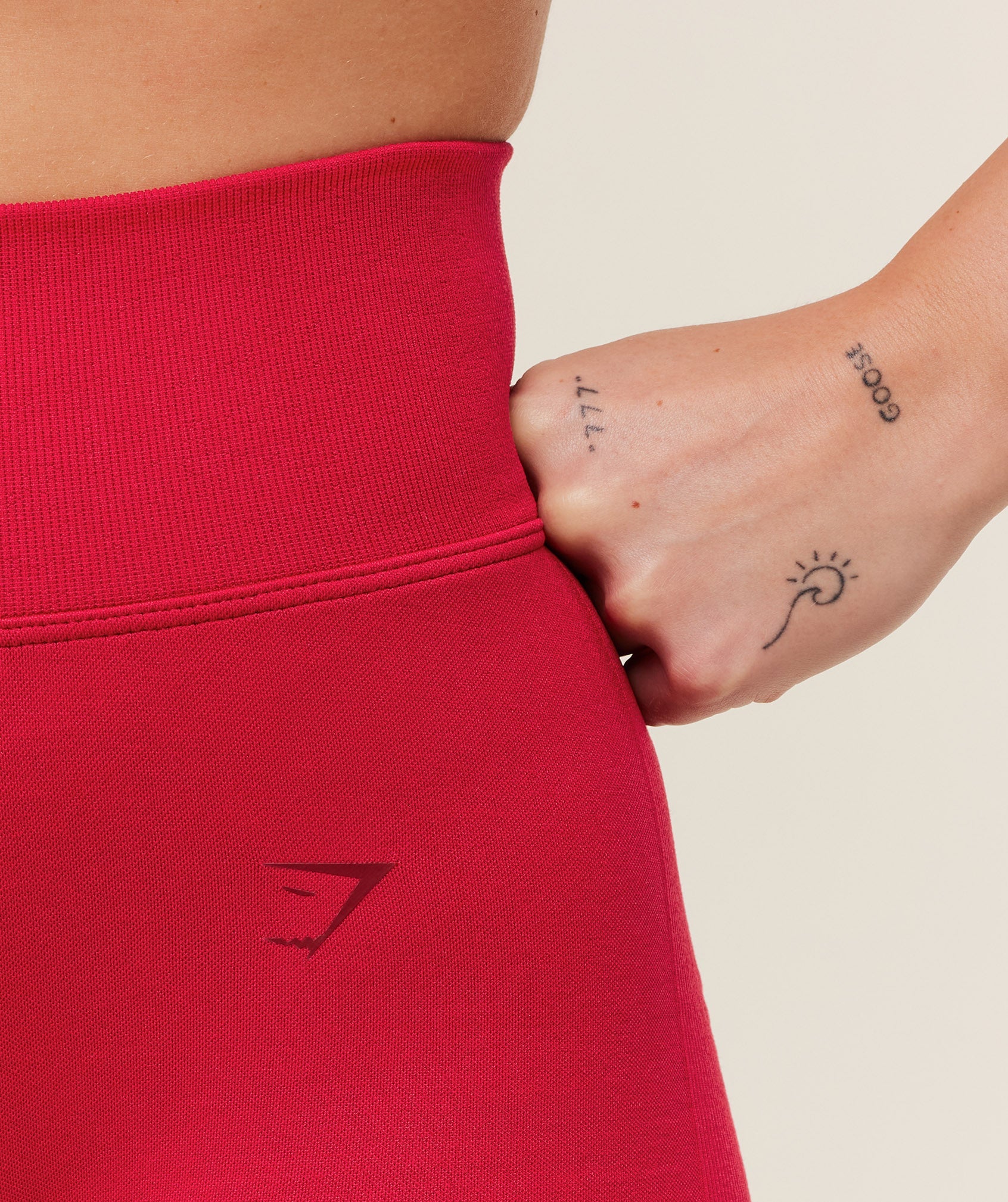 Women's Gymshark Lift Seamless Shorts Carmine Red