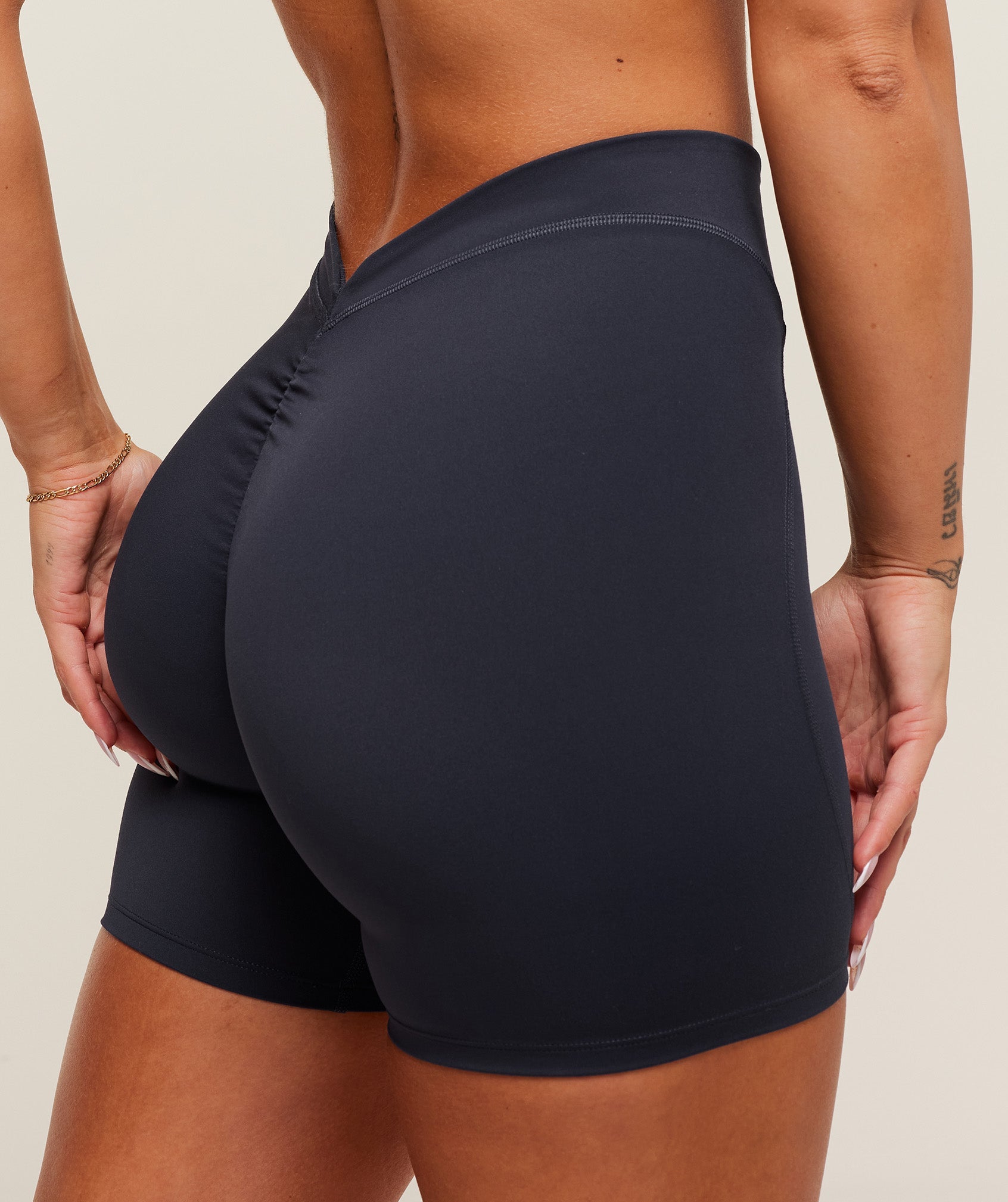 Women's Gymshark Lifting Dipped Waistband Short Heavy Blue
