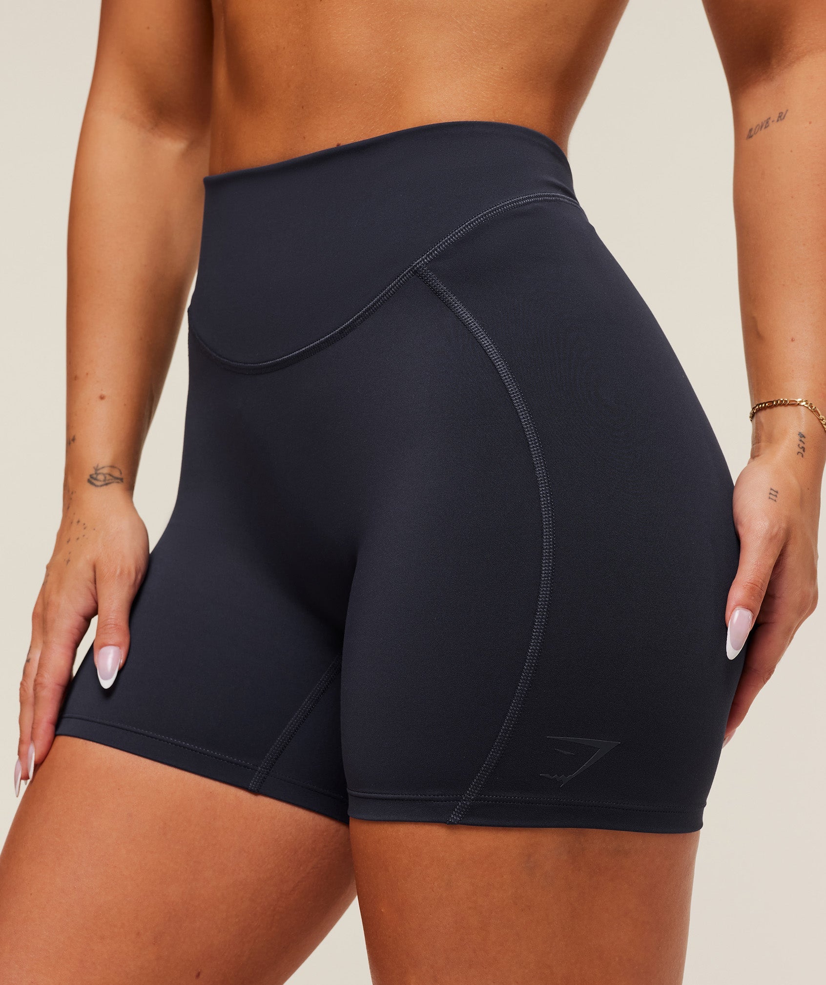 Women's Gymshark Lifting Dipped Waistband Short Heavy Blue