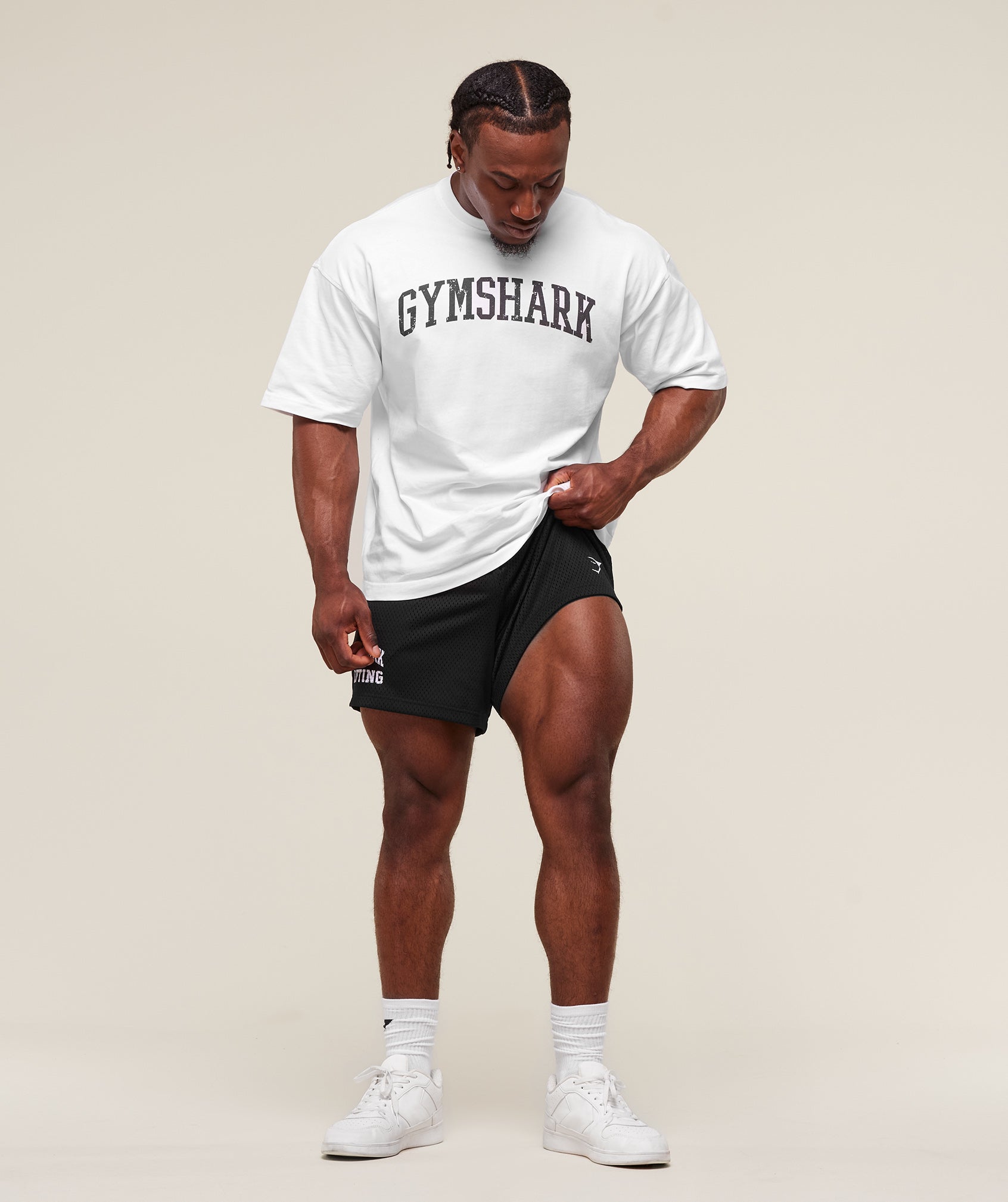 Gymshark Lifting Mesh 5" Shorts Black
