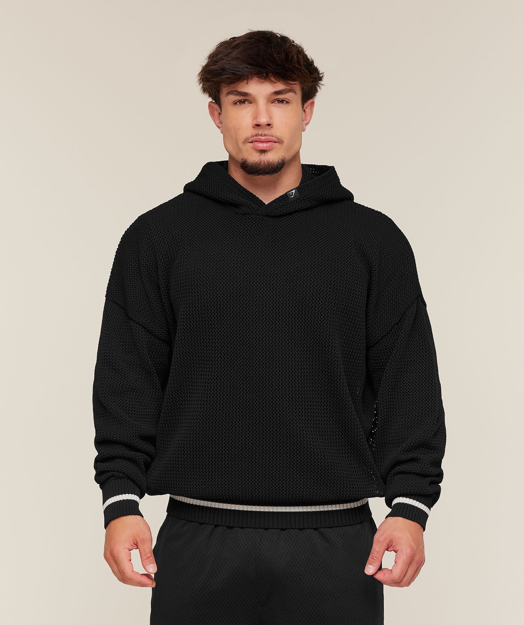 Gymshark Collective Crochet Style Hoodie Black