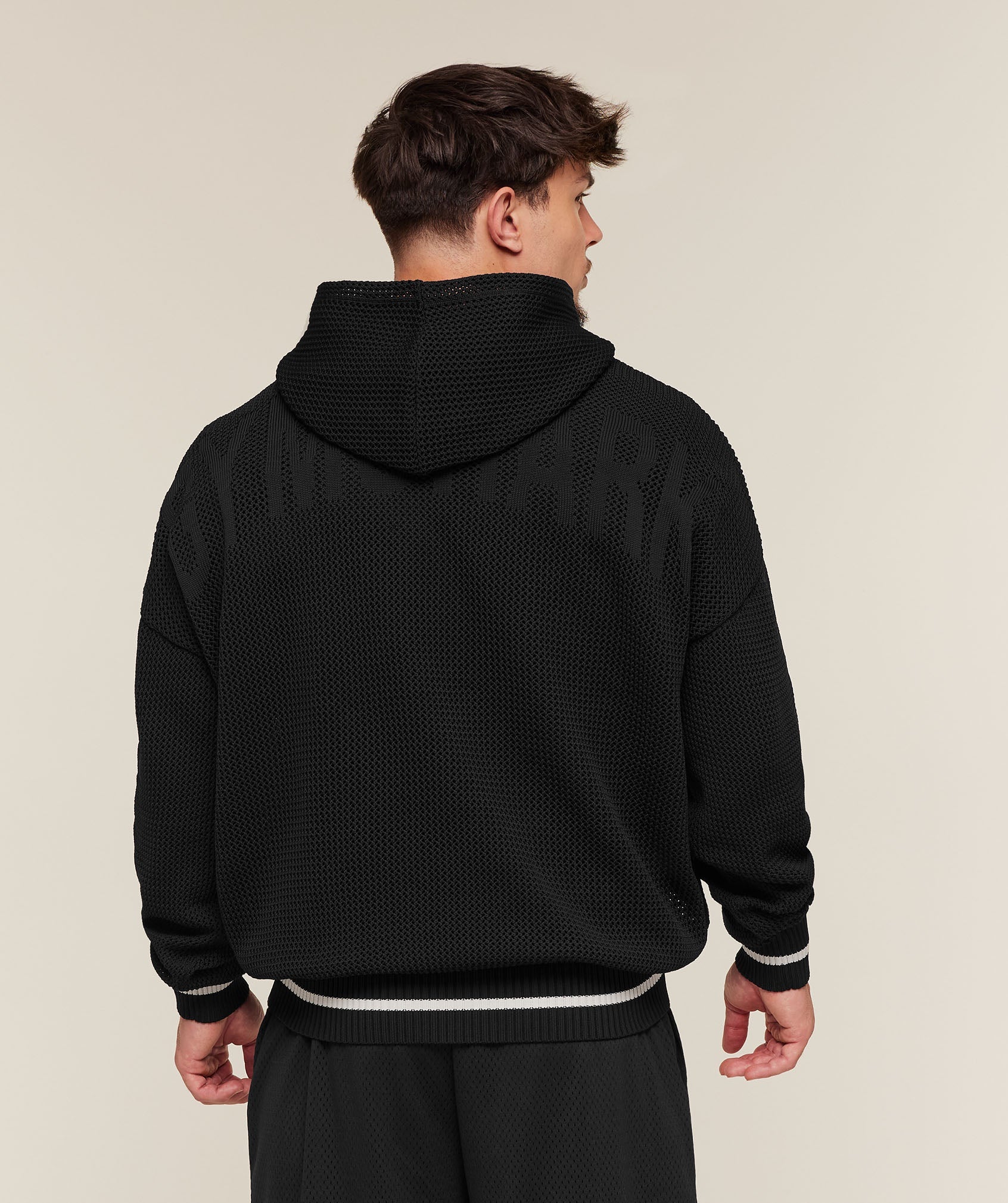Gymshark Collective Crochet Style Hoodie Black