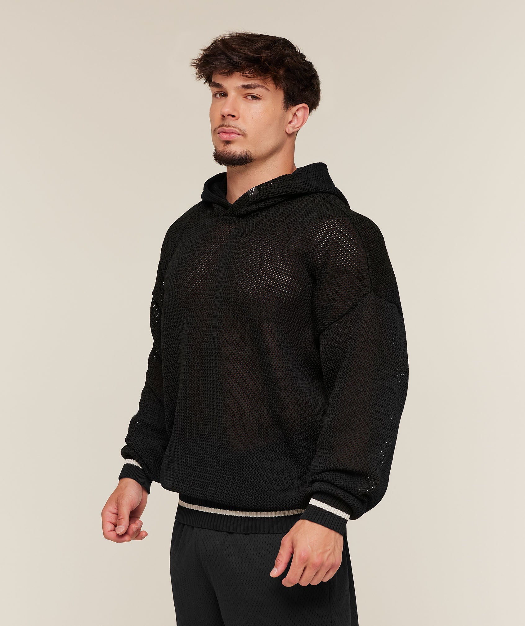 Gymshark Collective Crochet Style Hoodie Black