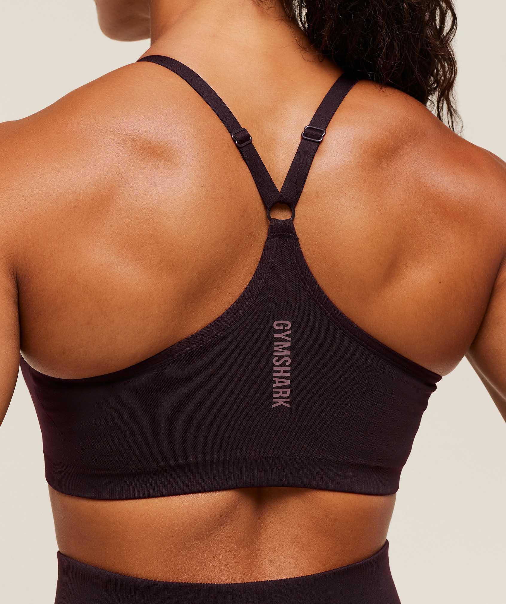 Women's Gymshark Activate Seamless Bralette Plum Brown