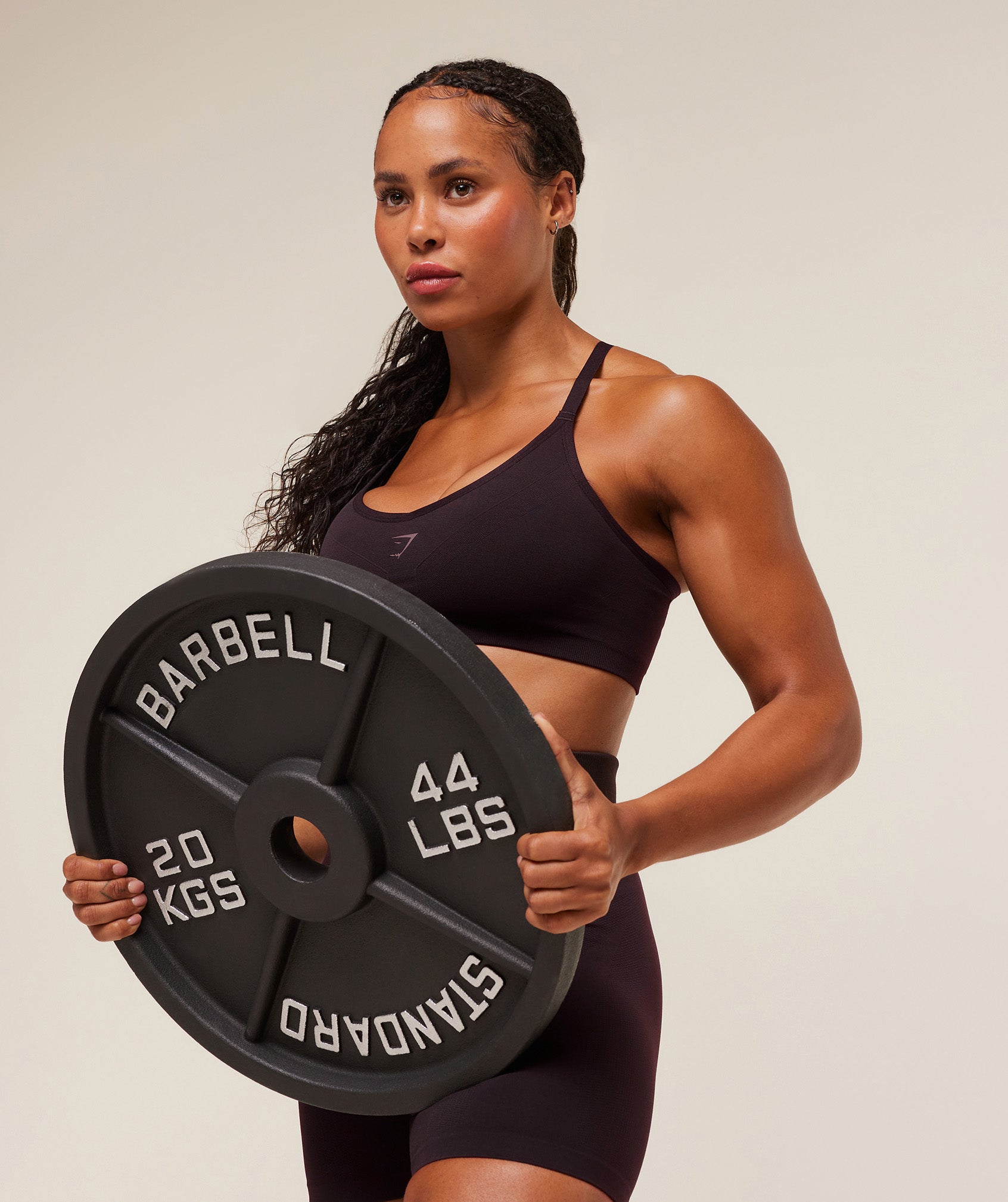 Women's Gymshark Activate Seamless Bralette Plum Brown